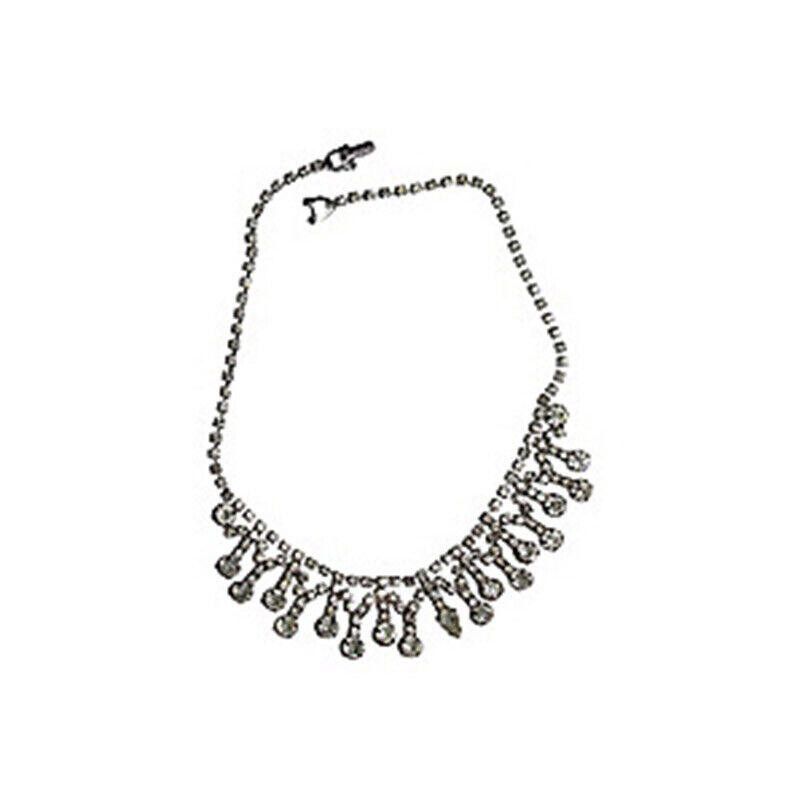 Designer Rhinestone Fringe Bib Necklace Size ONE SIZE - 3 Thumbnail