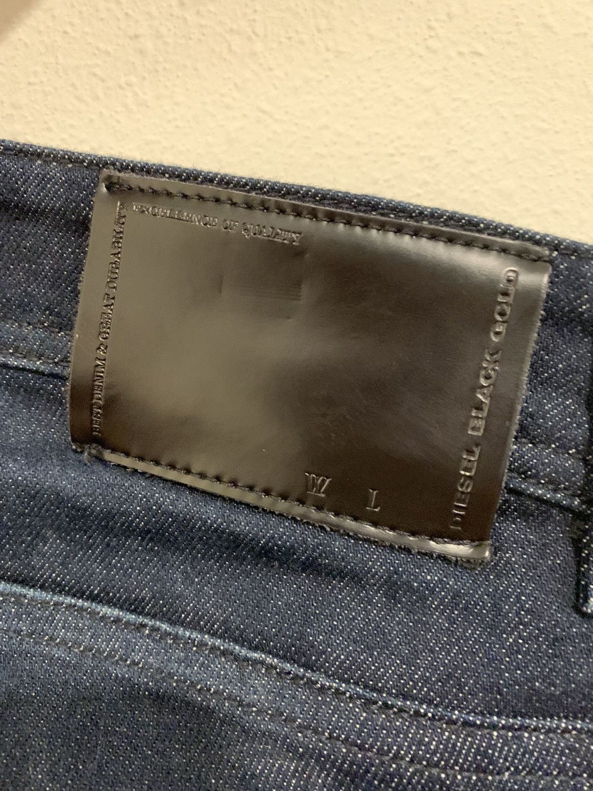 Diesel Black Gold vintage Diesel blue repaired leather skinny denim Size US 29 - 9 Thumbnail
