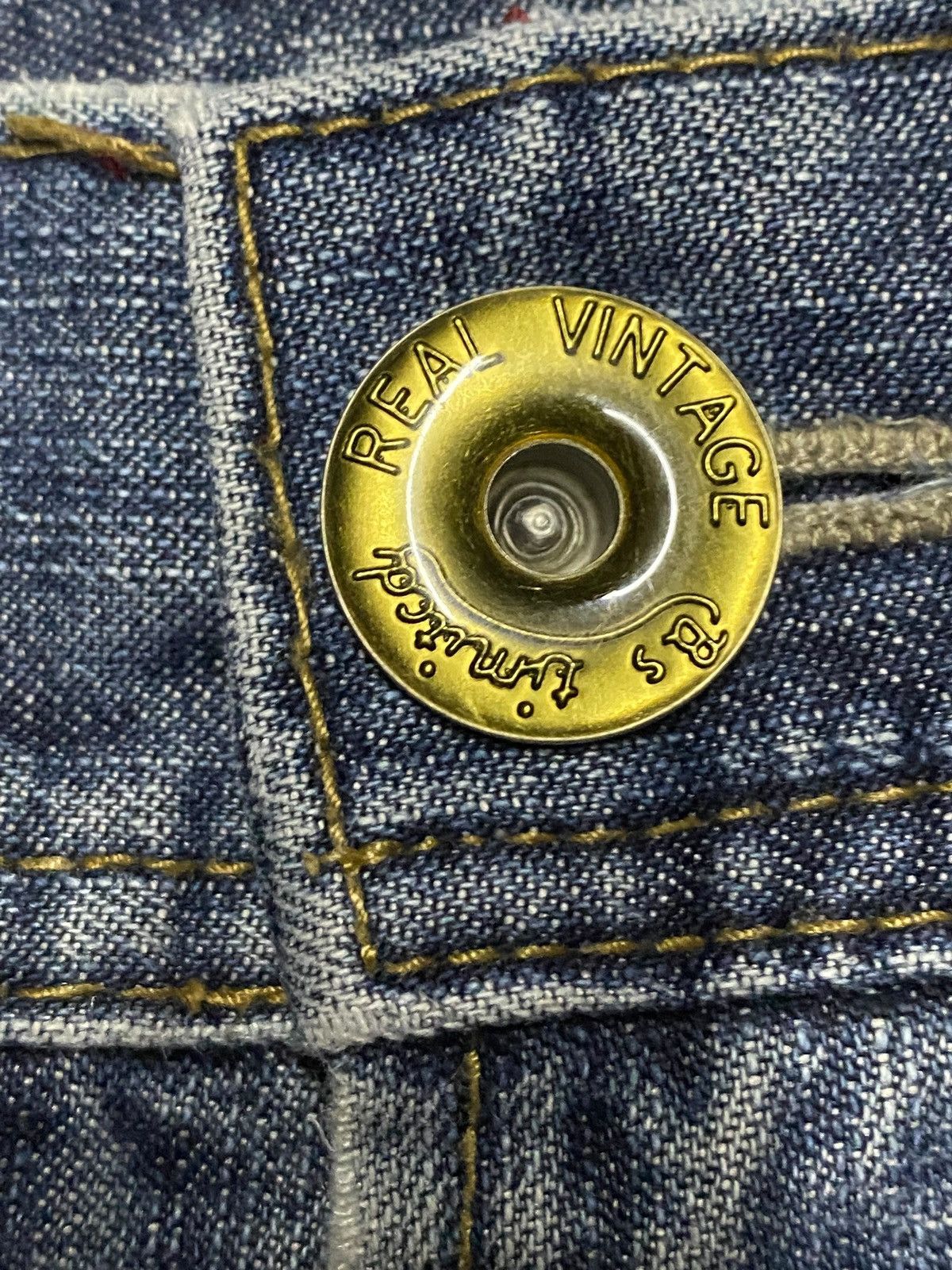 Japanese Brand Vintage Superubis Thunder Fade Wash Distressed Loose Jeans Size US 33 - 9 Thumbnail