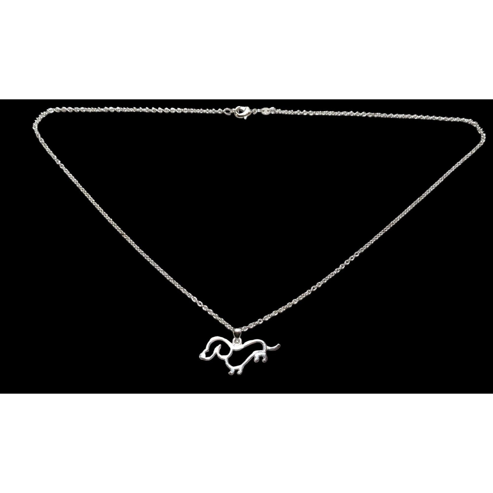 Other Minimalist Silver Dachshund Necklace Size ONE SIZE - 1 Thumbnail