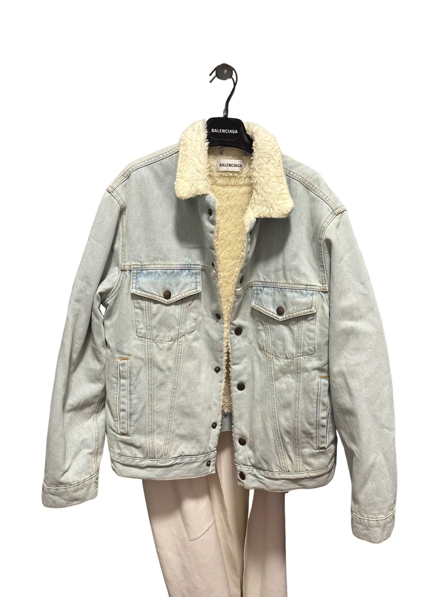 Balenciaga Balenciaga Sherpa Lined Denim Jacket Size 38 Size XS / US 0-2 / IT 36-38 - 1 Thumbnail