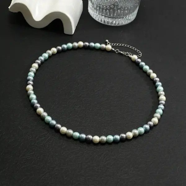 VIBE Multicolor Imitation Pearl Beads Short Choker Necklace Size ONE SIZE - 2 Thumbnail