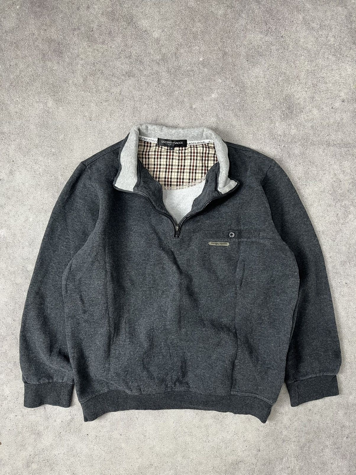 Yohji Yamamoto Sacsny y’saccs yohji yamamoto gold halfzip sweatshirt Size US M / EU 48-50 / 2 - 1 Thumbnail