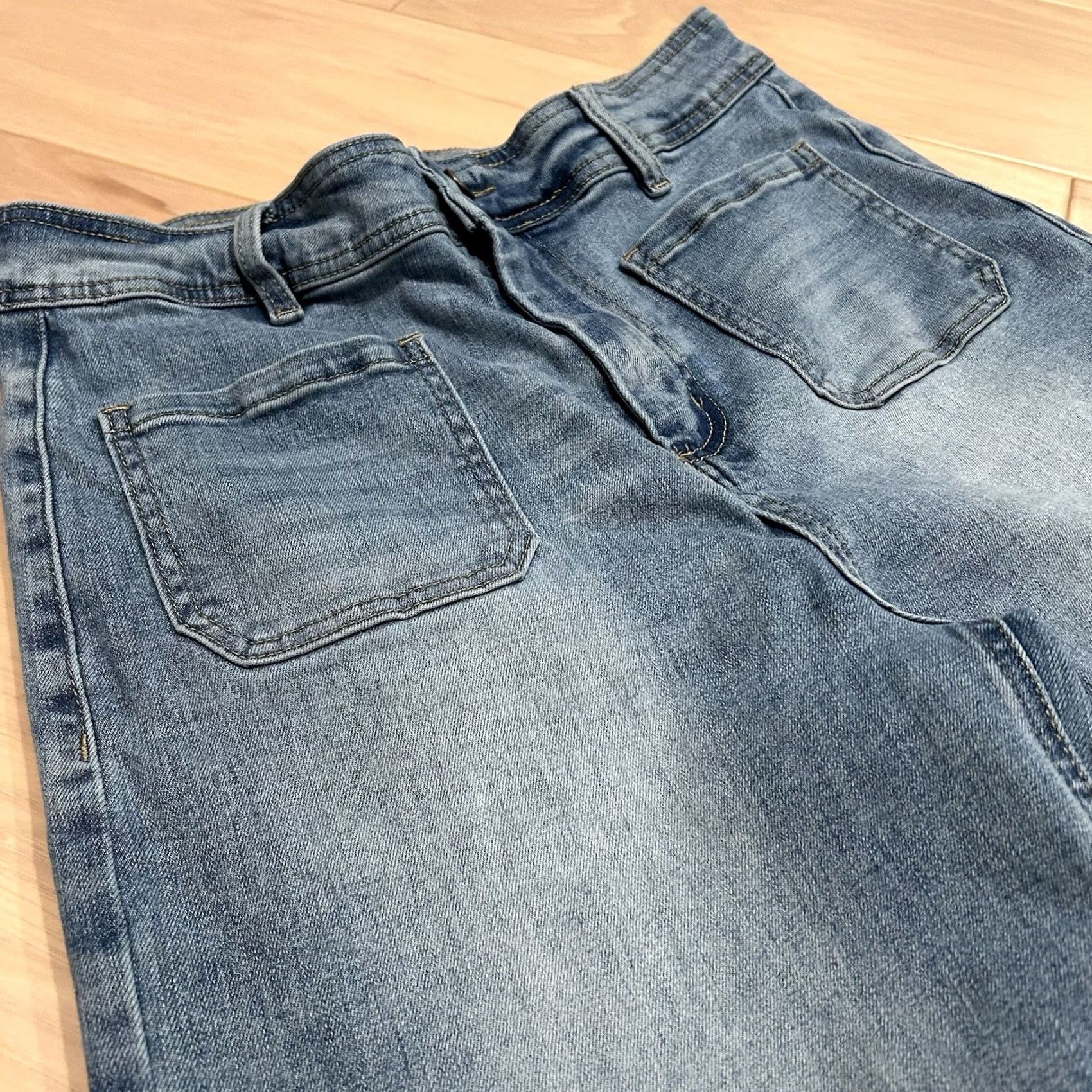 Vintage VINTAGE Oat High Rise Wide Leg Denim Blue Jean Flaw 30” Inseam Women’s 30” Waist Size 30" / US 8 / IT 44 - 2 Thumbnail