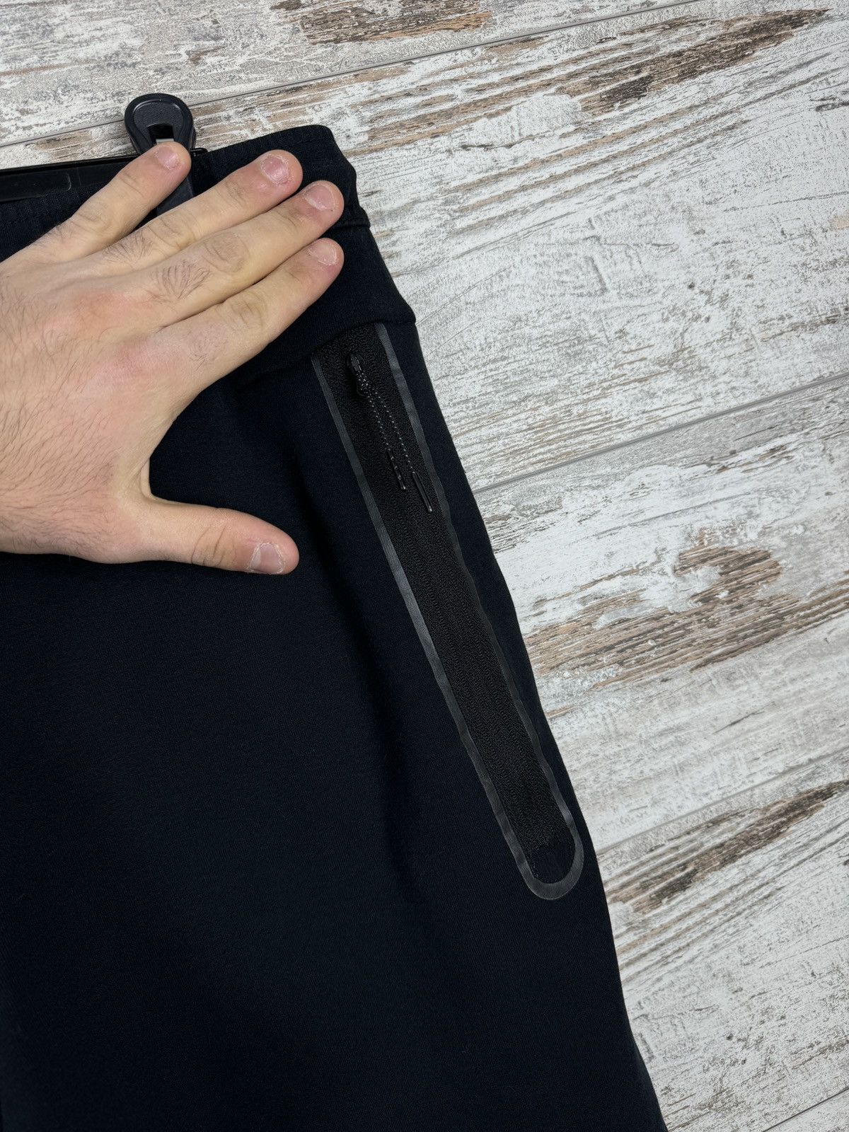 Nike Mens Nike tech fleece sweatpants black swoosh pants drill OG Size US 36 / EU 52 - 7 Thumbnail