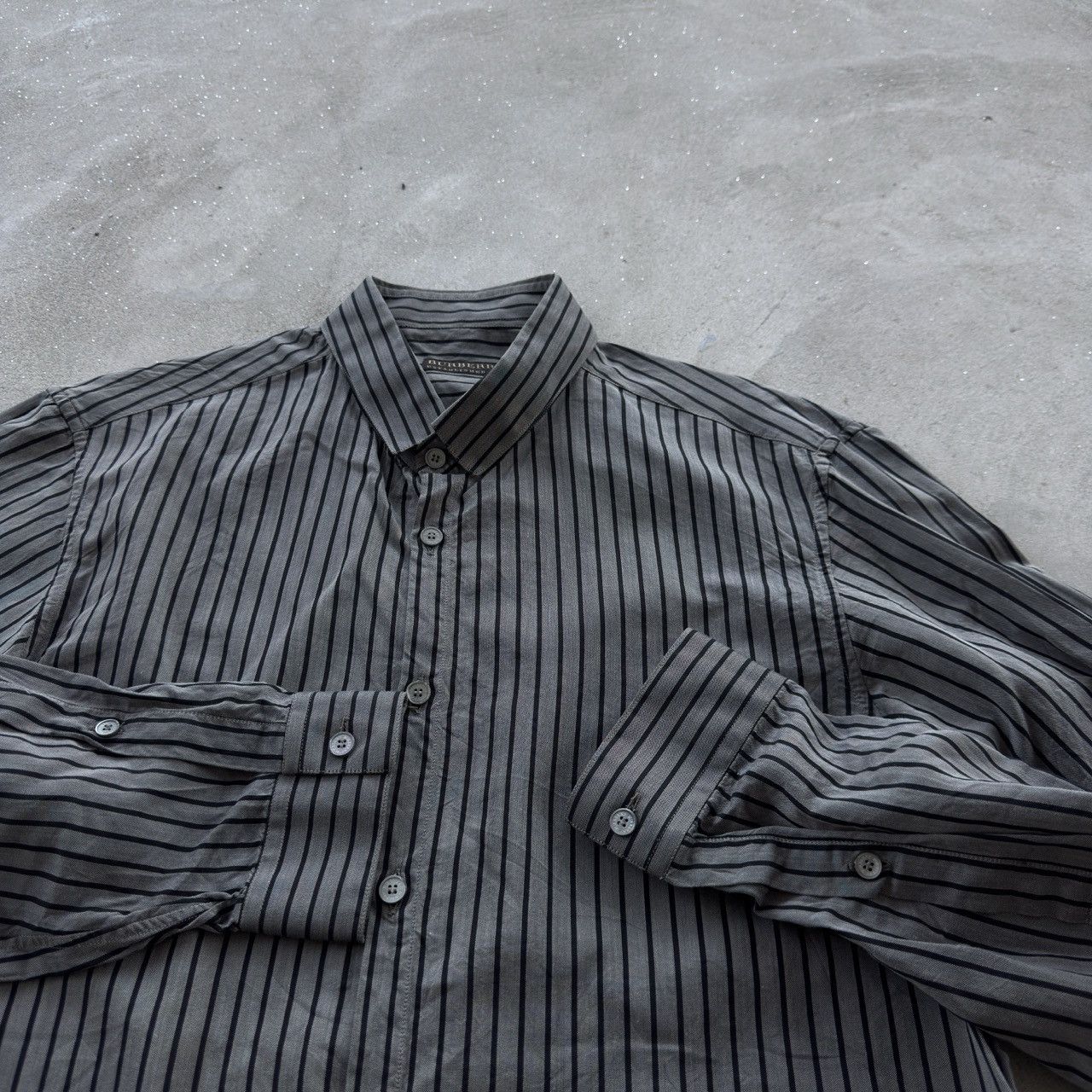 Burberry Vintage 90s Burberry Striped Preppy Button Ups Shirt Y2K Size US L / EU 52-54 / 3 - 4 Thumbnail