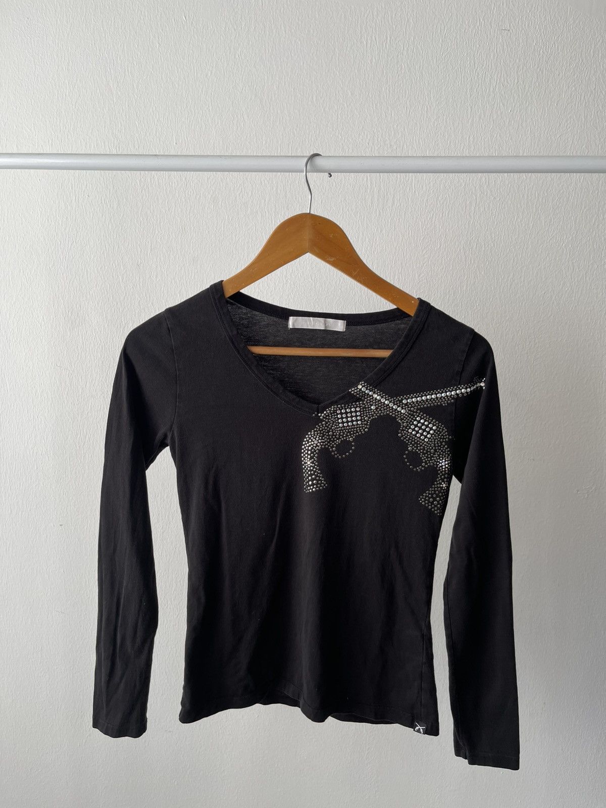 If Six Was Nine 2000s Roarguns Swarovski Long Sleeve A2 Size US XXS / EU 40 - 2 Thumbnail