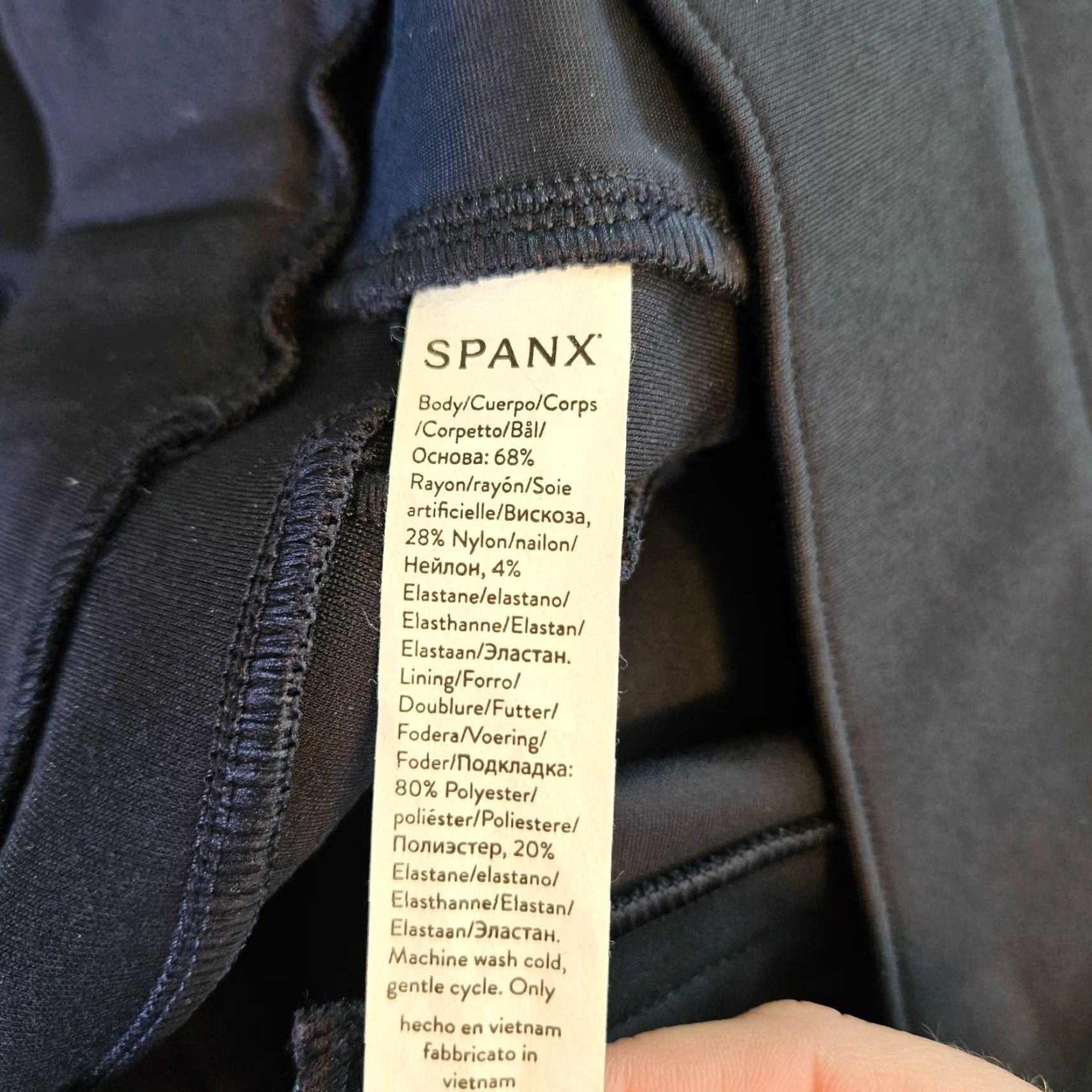 Spanx VINTAGE Spanx Womens PerfectFit Ponte Flare Pants Sz Large Blue High Rise Pull On Size 36" / US 14 / IT 50 - 6 Thumbnail