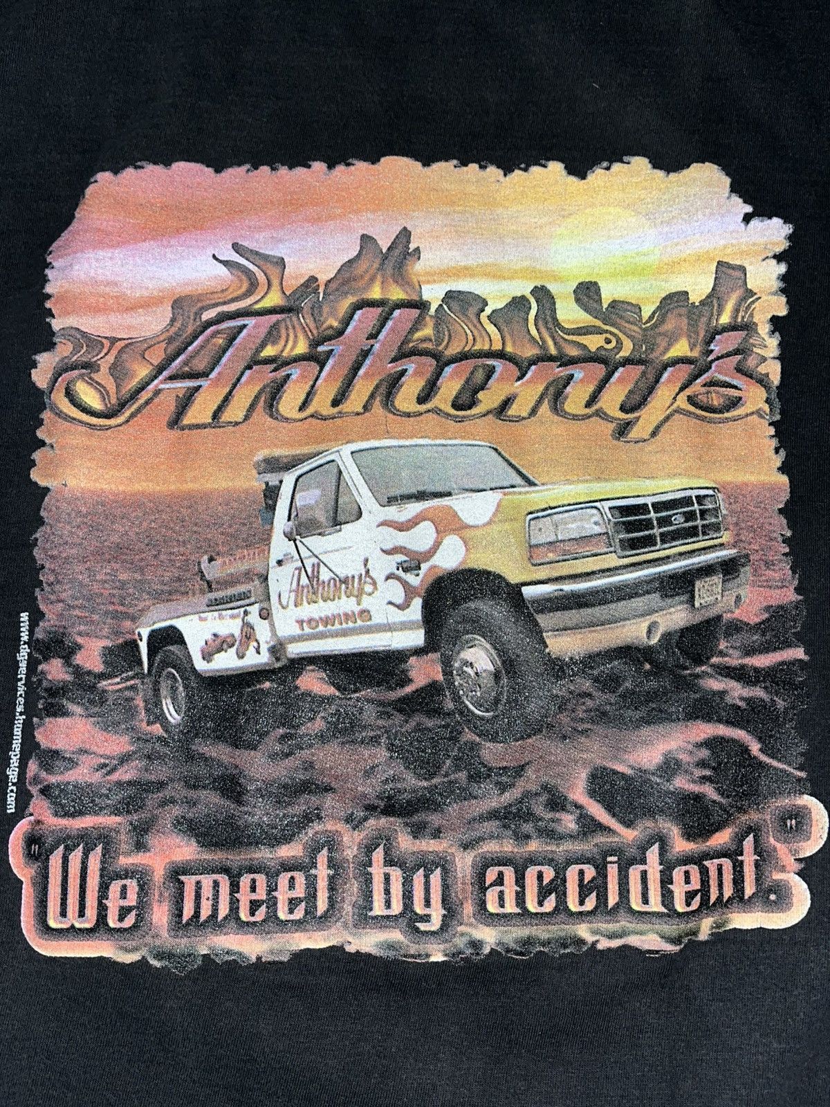 Other Crazy 90’s Faded Thrashed ERD Grunge Skater Flames Truck Tee Size US XL / EU 56 / 4 - 2 Thumbnail