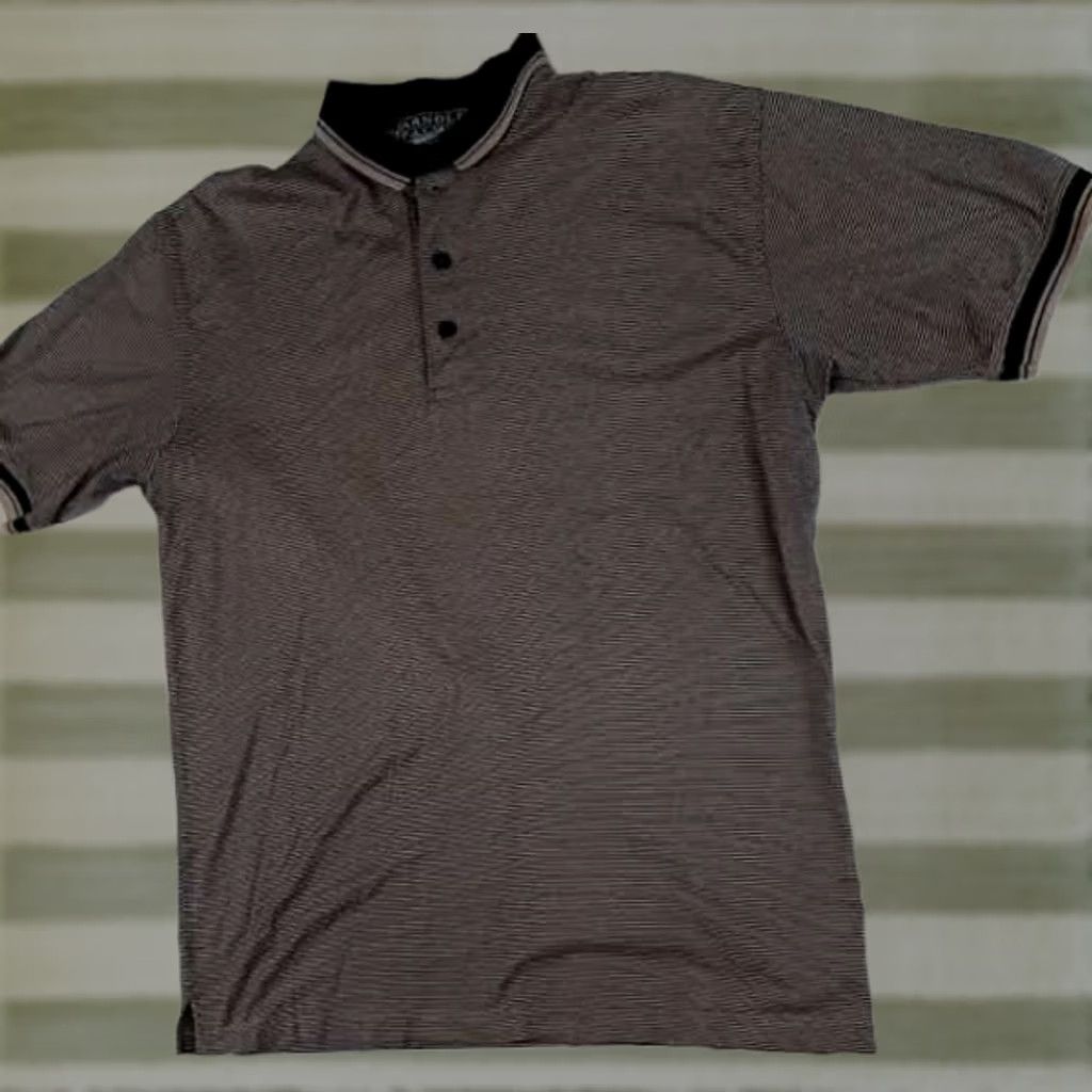 Vintage Arnold Palmer Polo Shirt Blue Striped Button-Up Short Sleeve M Men Size US M / EU 48-50 / 2 - 1 Thumbnail