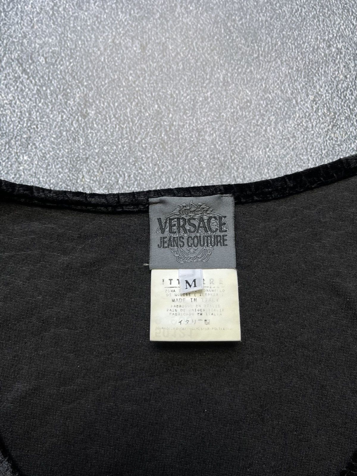 Versace Jeans Couture × Vintage Versace VNTG Textured Long Sleeve Top Sweater Size M / US 6-8 / IT 42-44 - 6 Thumbnail