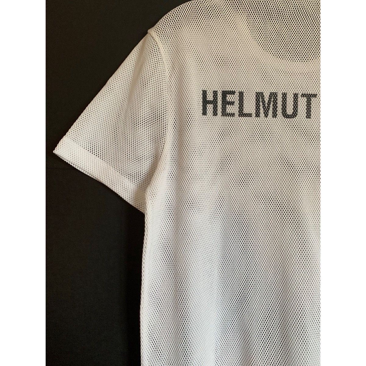 Helmut Lang HELMUT LANG WHITE LOGO MESH TOP Size US M / EU 48-50 / 2 - 7 Thumbnail