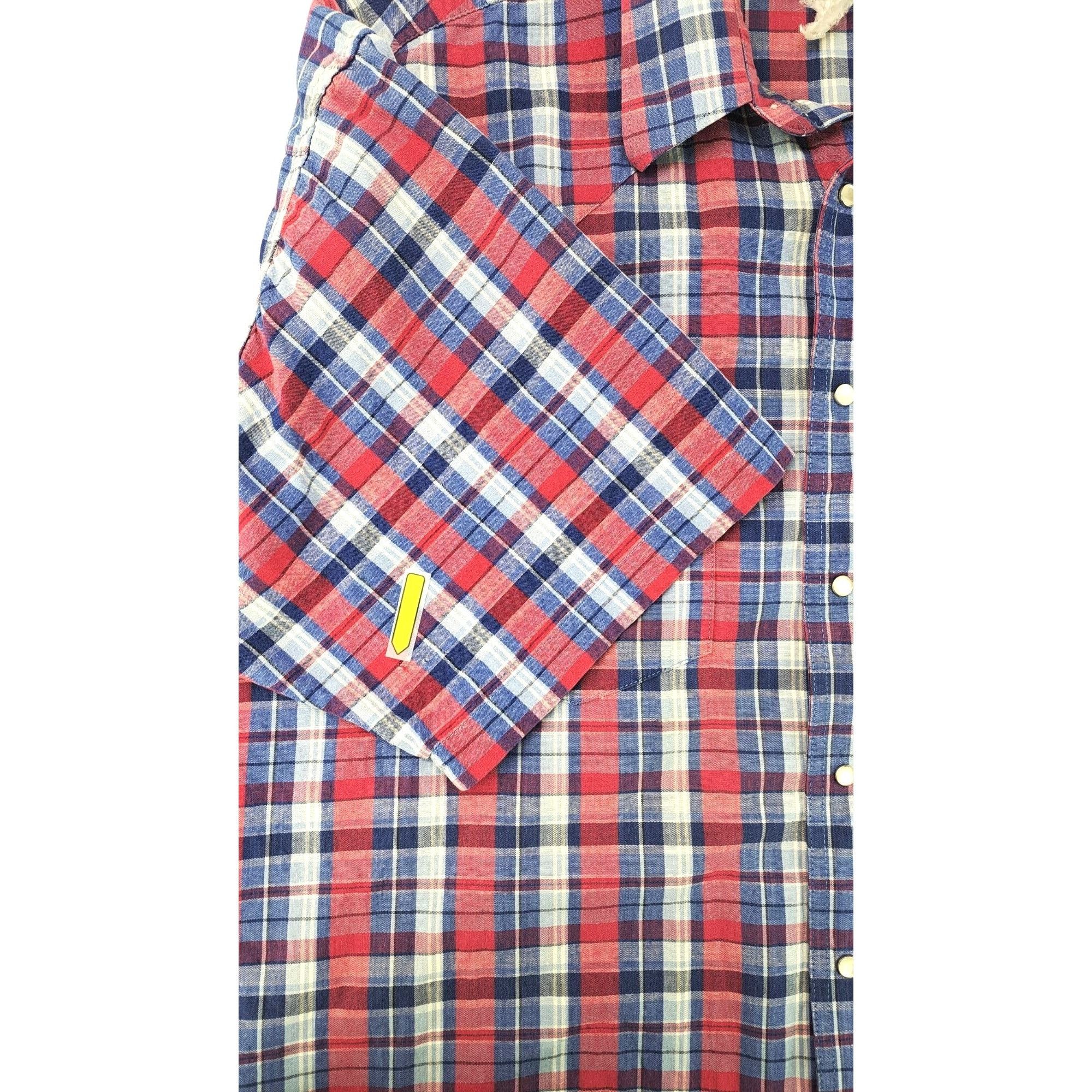 Wrangler Vintage Wrangler Pearl Snap Men 3XL Western Plaid Short Slv Size US XXL / EU 58 / 5 - 5 Thumbnail