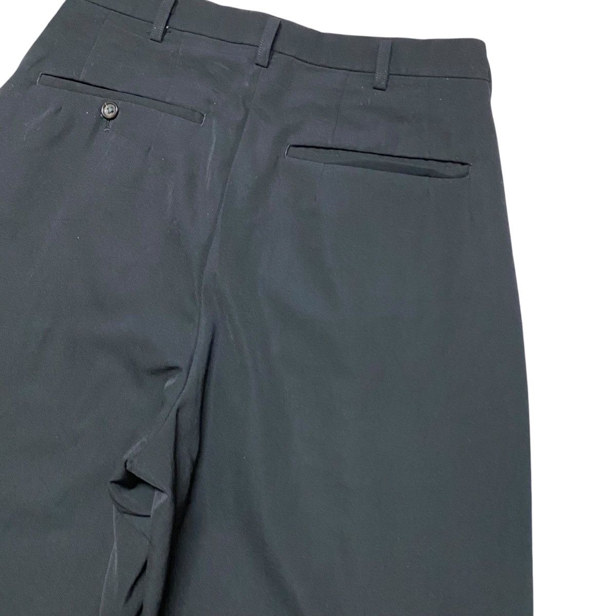 Yohji Yamamoto SS2001 Ys For Men Black Wool Rayon Baggy Pants Size US 28 / EU 44 - 13 Thumbnail
