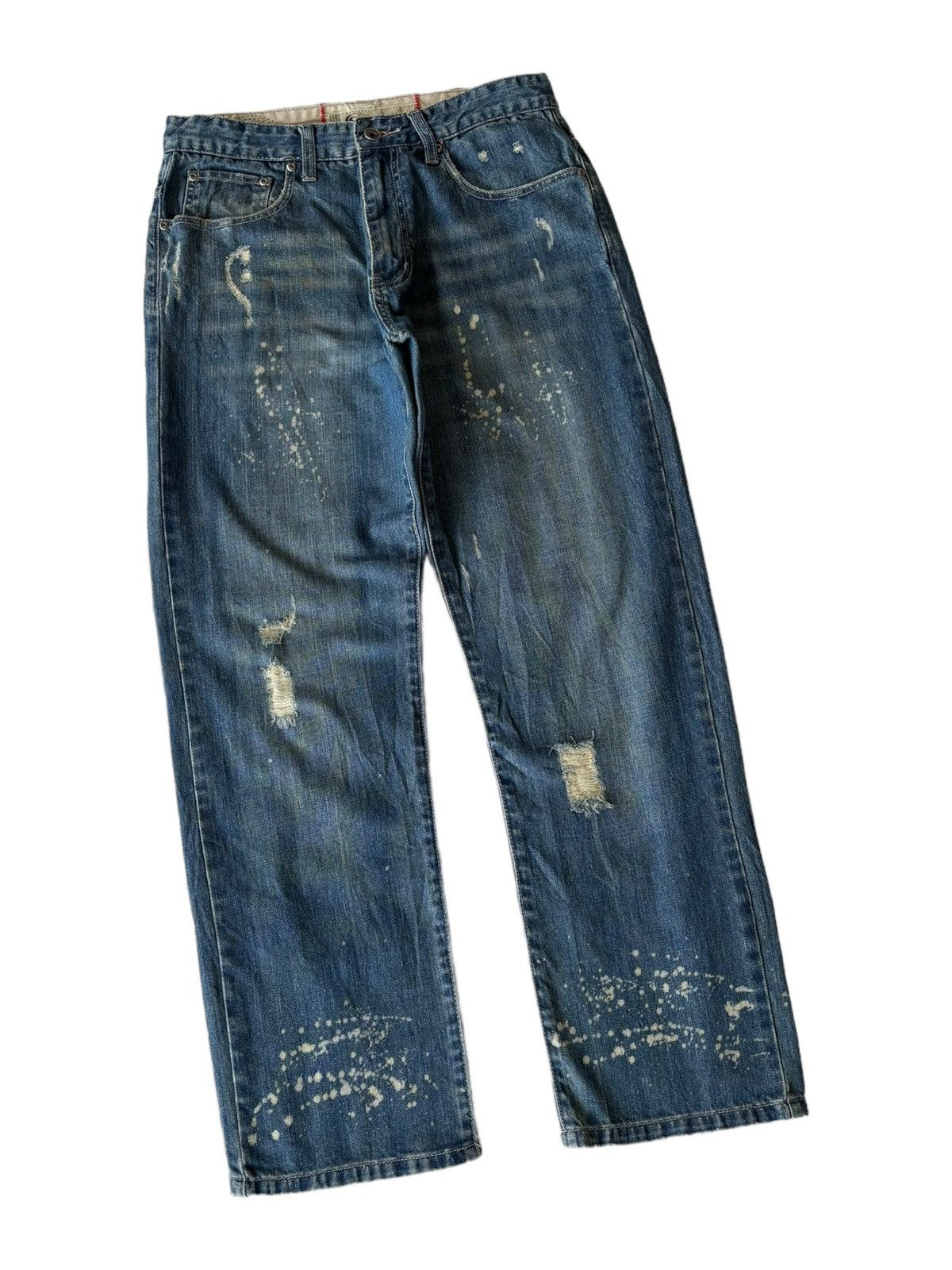 JNCO VINTAGE CAFFEINE DENIM WIDE BAGGY JEANS DISTRESS Size US 30 / EU 46 - 3 Thumbnail