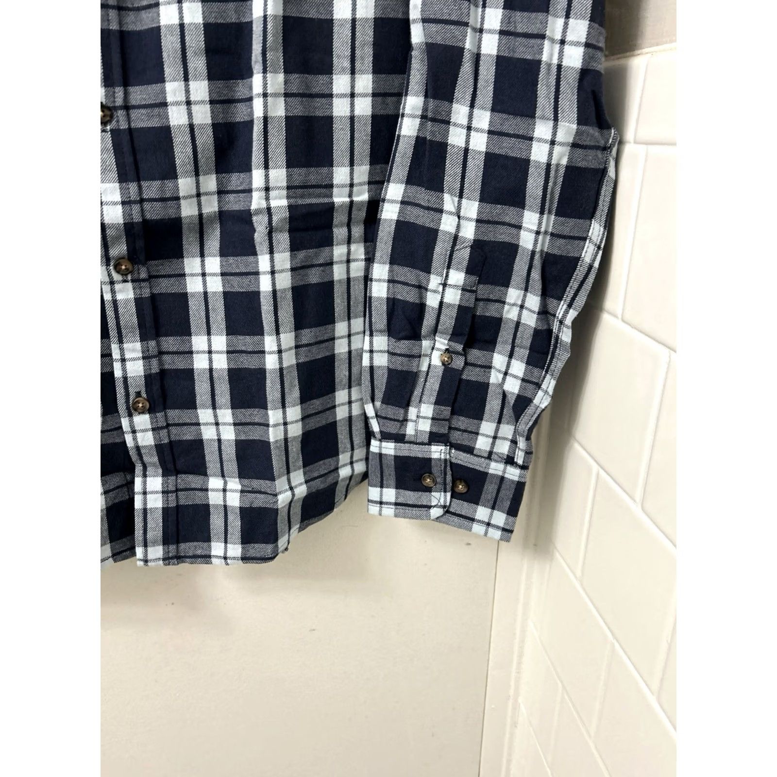 Vintage VINTAGE Berkley Jensen Shirt Mens L Blue Plaid Button-Down Long Sleeve NWT Size US L / EU 52-54 / 3 - 7 Thumbnail