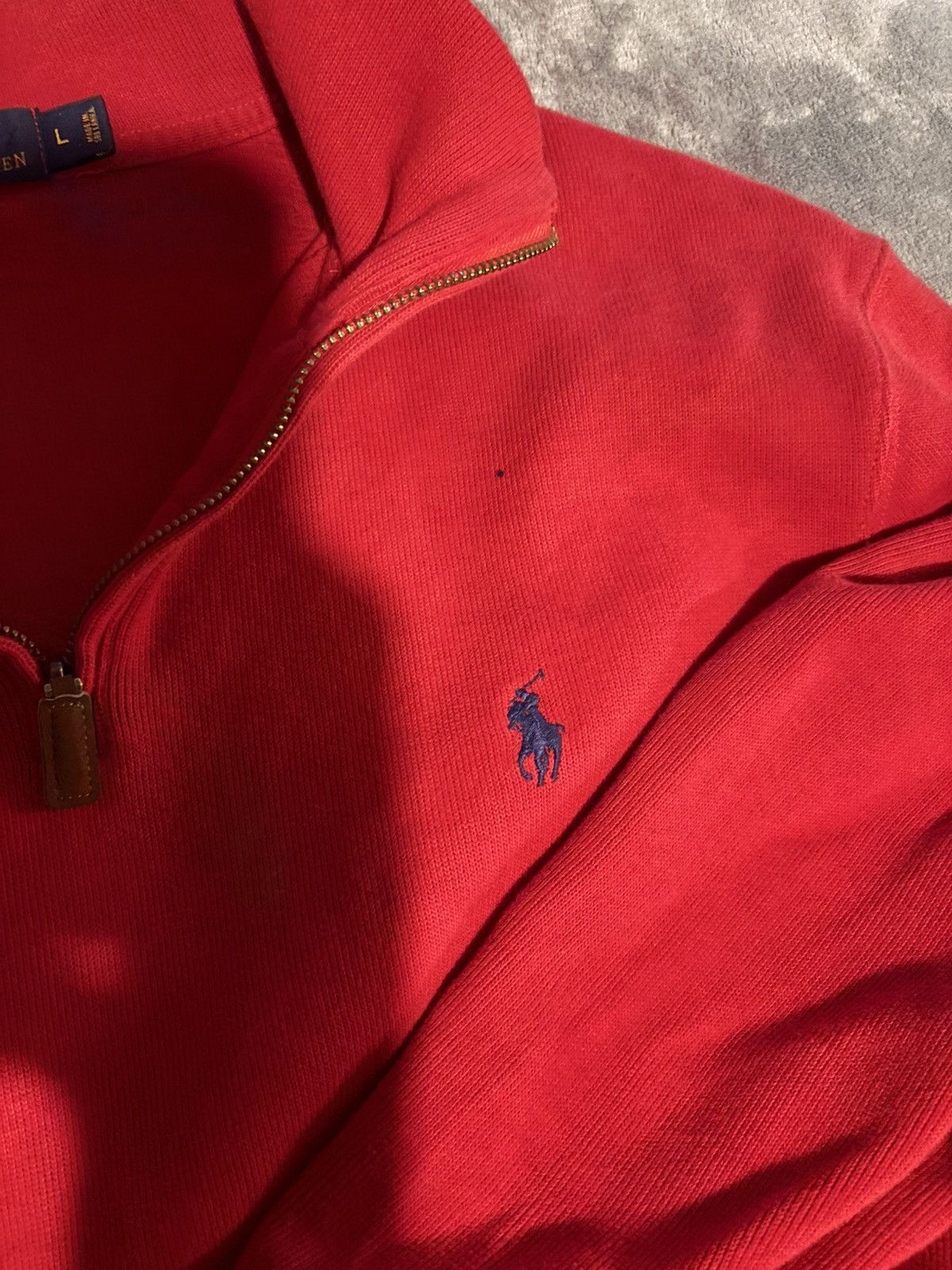 Polo Ralph Lauren Polo Ralph Lauren - Red 1/4 Zip Size US L / EU 52-54 / 3 - 3 Thumbnail