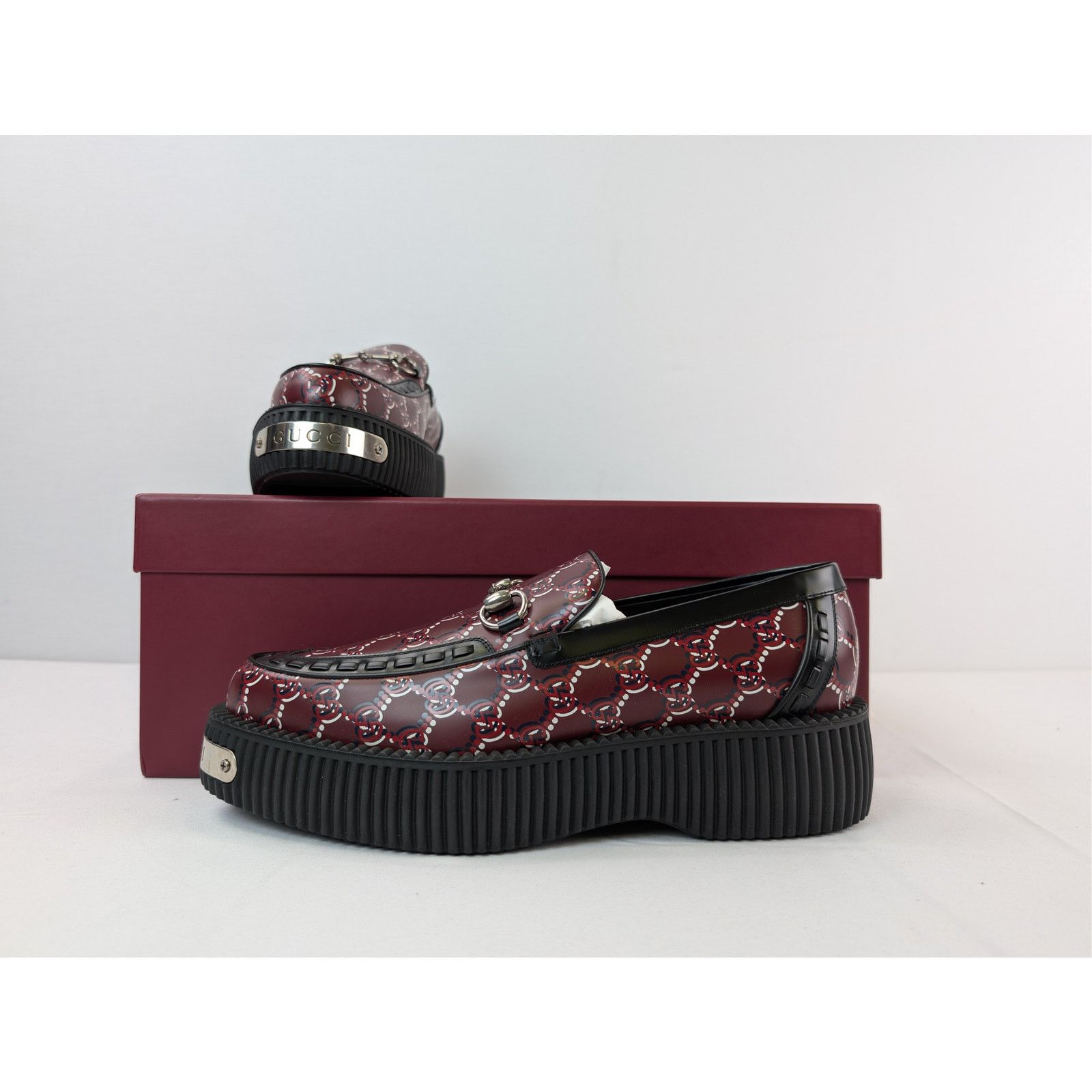 Gucci o1rshd1 Horsebit Creeper Loafer Boots with GG Shadow Size US 6.5 / EU 39-40 - 20 Thumbnail
