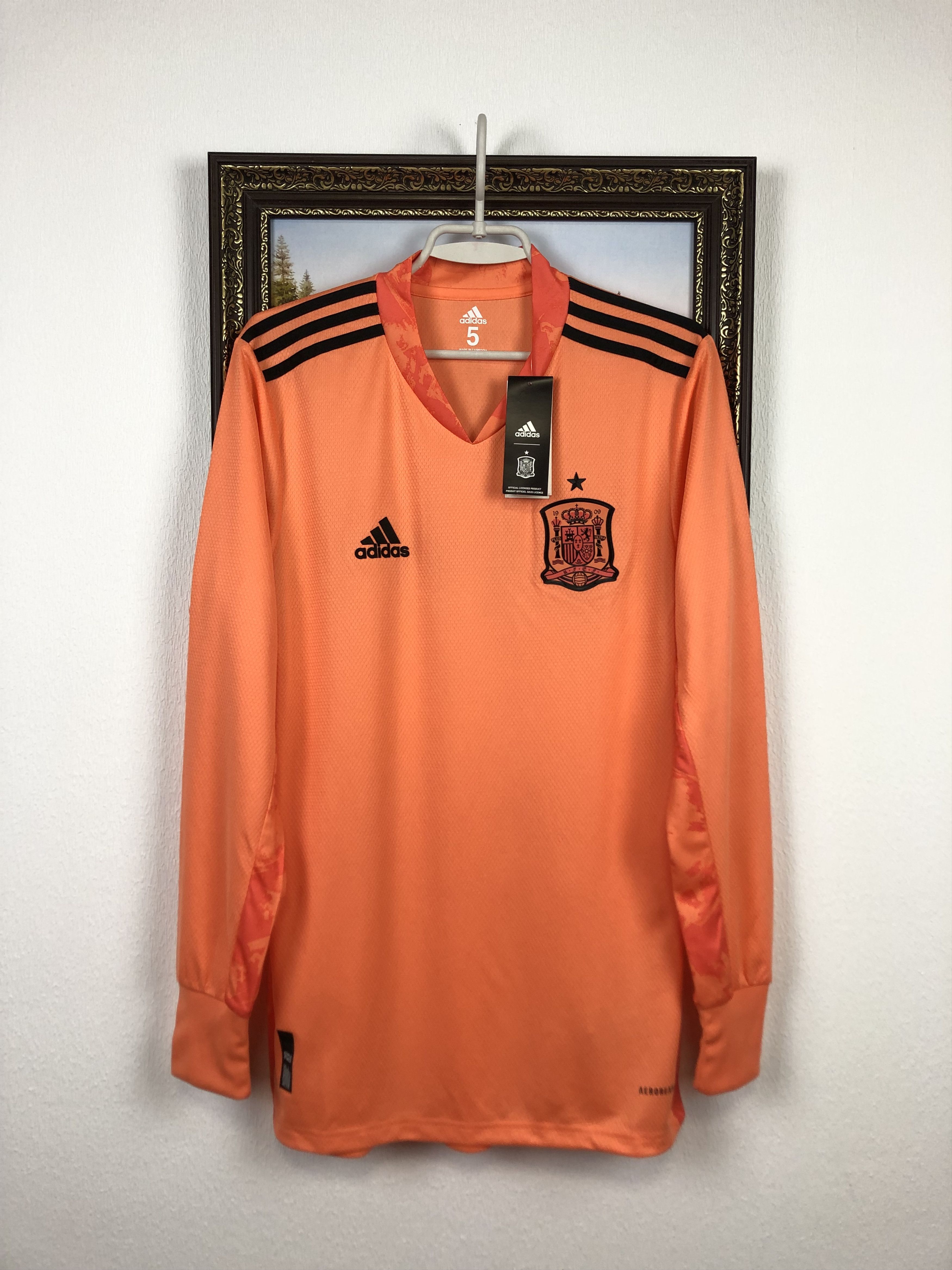 Adidas Spain Football Shirt Long Sleeve Jersey New
