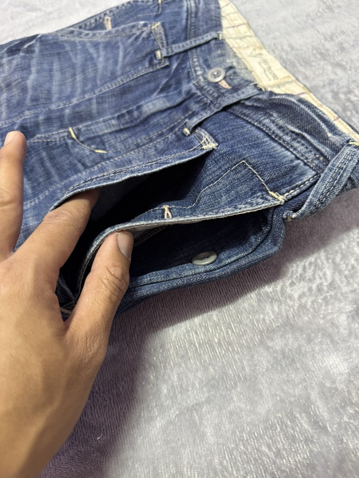 5351 POUR LES HOMMES × Japanese Brand × LOWBOX Antgauge Japan Split Wool Pocket Baker Jeans loose Pants Size US 30 / EU 46 - 9 Thumbnail