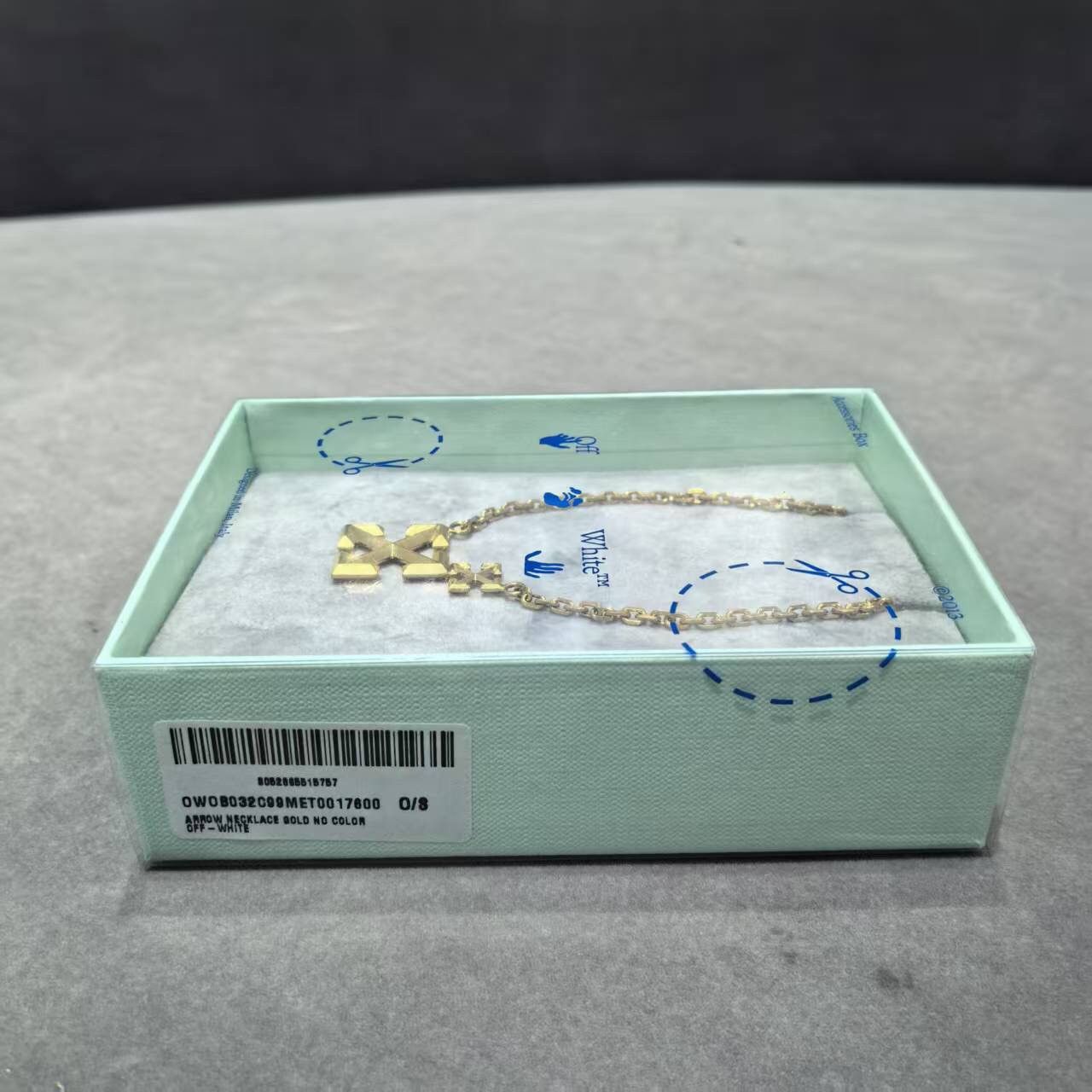 Off-White Box OW industrial arrow logo gold pendant necklace Unisex Size ONE SIZE - 6 Thumbnail