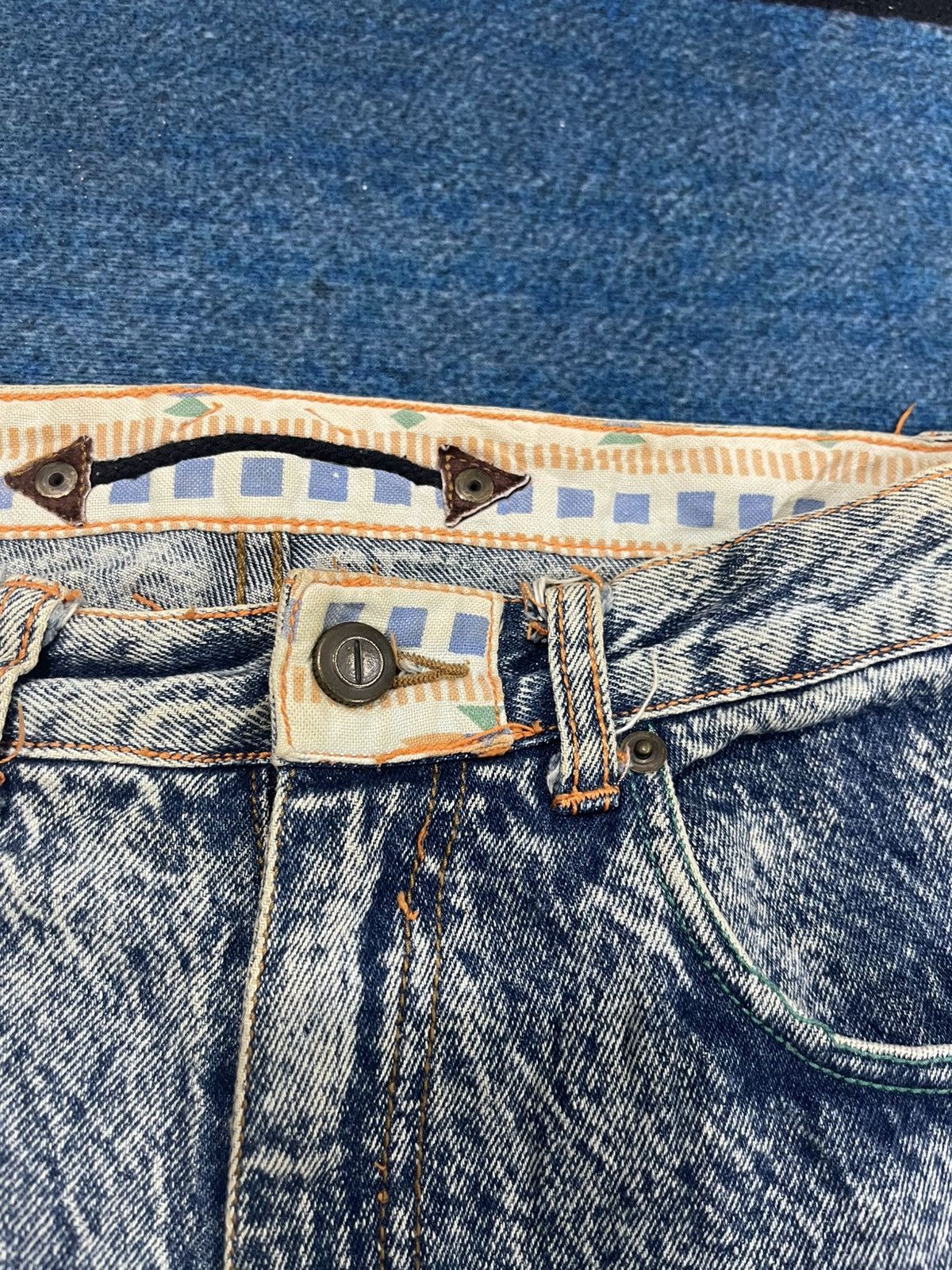 Kansai Yamamoto Vintage Kansai O2 Acid Wash Denim Jeans Size US 28 / EU 44 - 6 Thumbnail