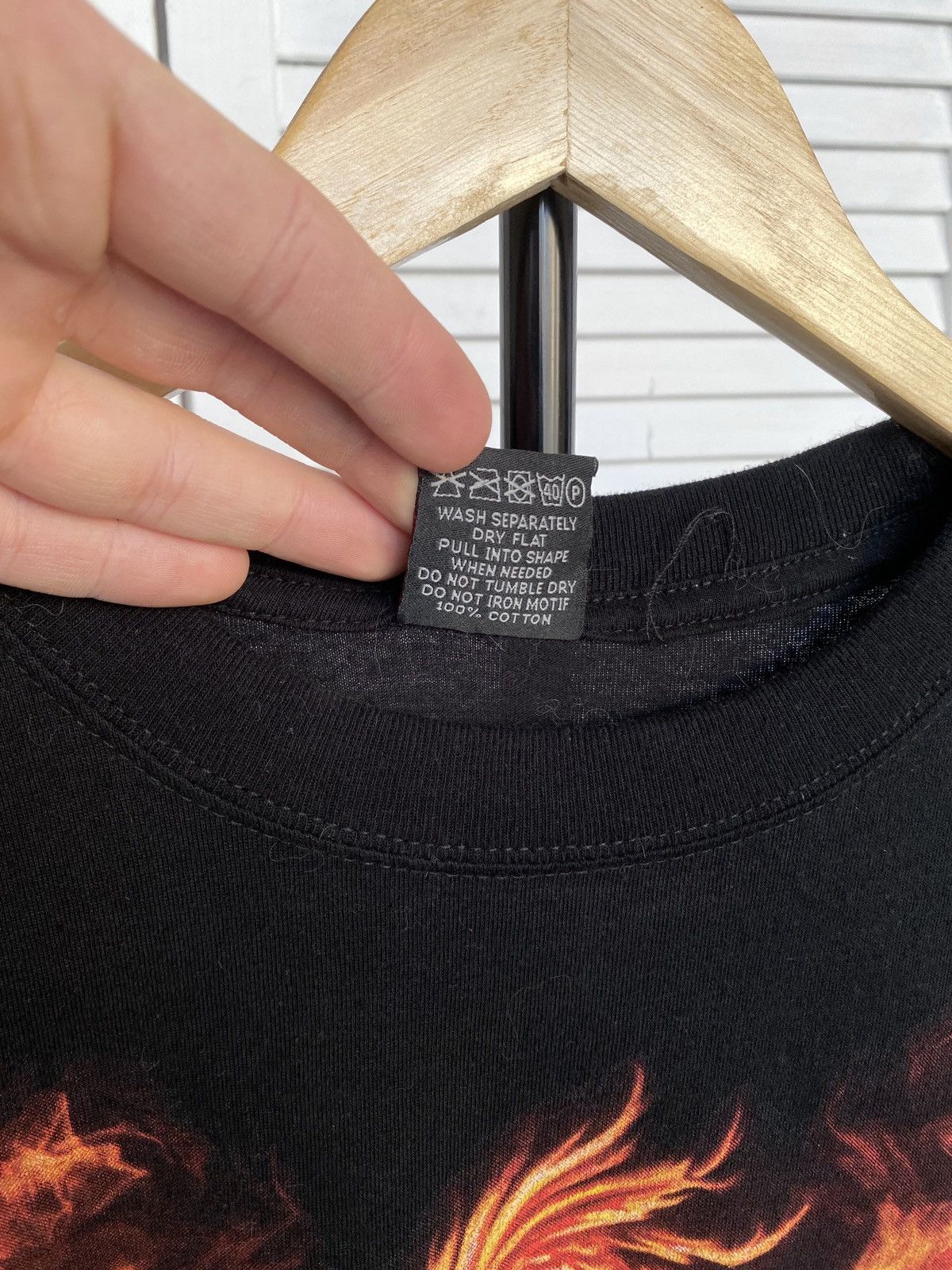 Band Tees × Vintage Vintage Spiral Phoenix Rising Woman Firebird Tee Shirt Black Size US XL / EU 56 / 4 - 8 Thumbnail