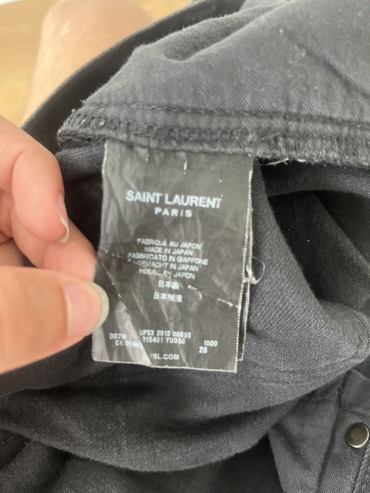 Saint Laurent Paris Saint Laurent SS13 D02 Crash Denim by Hedi Slimane Size US 28 / EU 44 - 3 Thumbnail