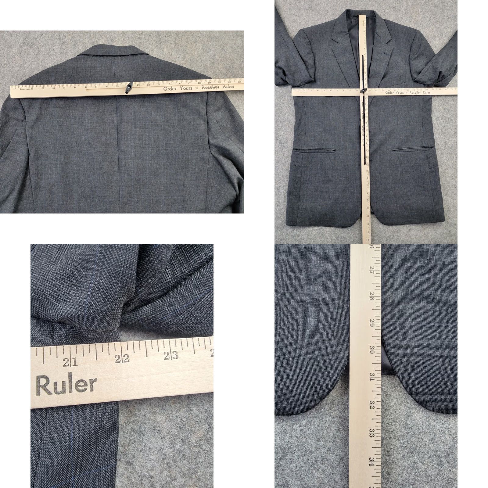Brooks Brothers VINTAGE Brooks Brothers Suit Jacket Mens 42R Gray 100% Wool Blazer Made in USA 2006 Size 42R - 10 Thumbnail