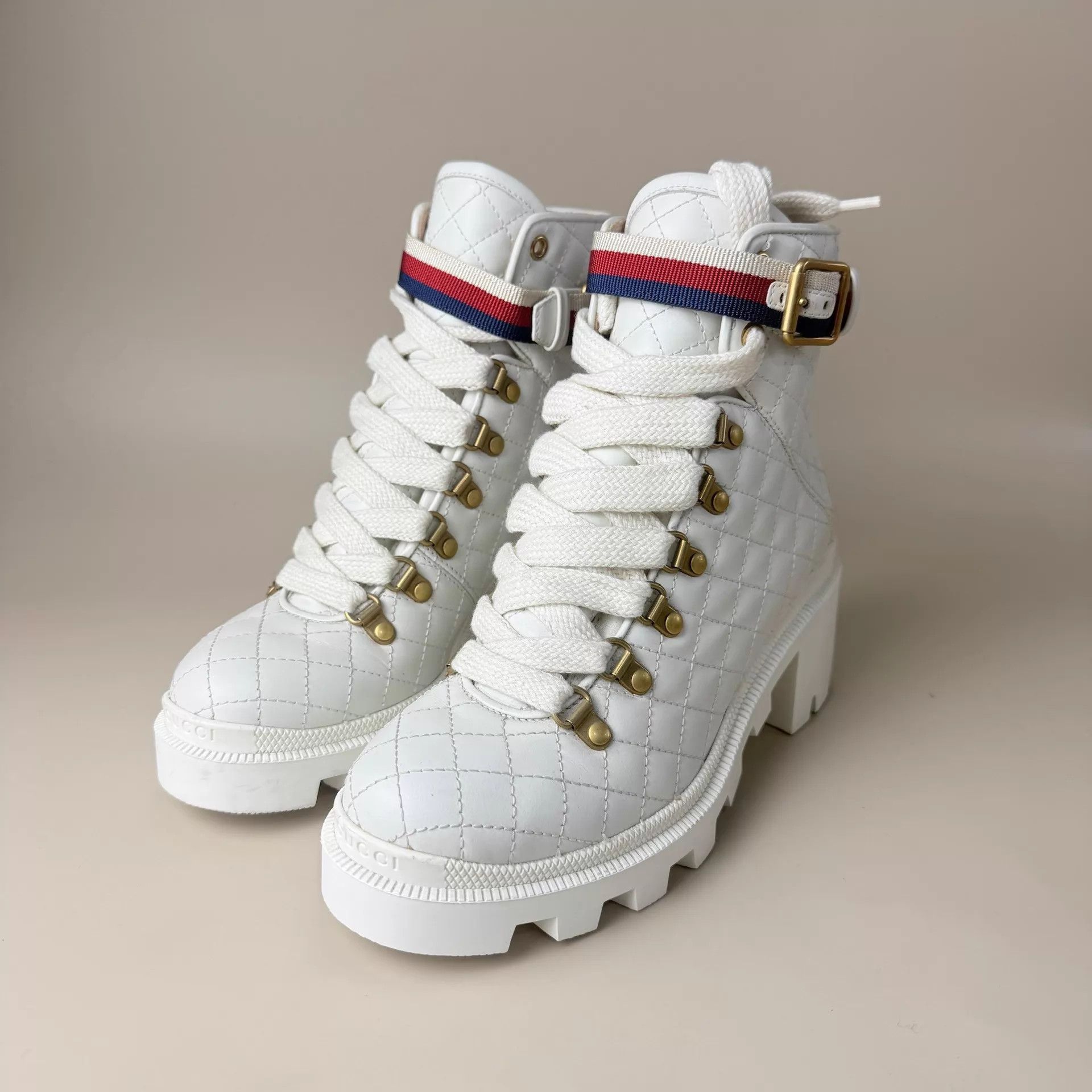 Gucci Gucci Platinum Buckle Platform Boots 36 EU 99 New Size US 5.5 / IT 35.5 - 1 Thumbnail