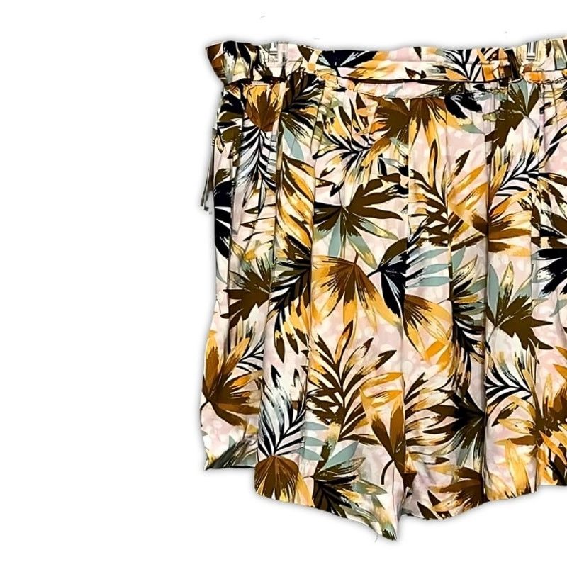 Other Jessica Simpson Shorts Floral Tie Waist Pull-On Pink 2X NWT Size 33" - 3 Thumbnail