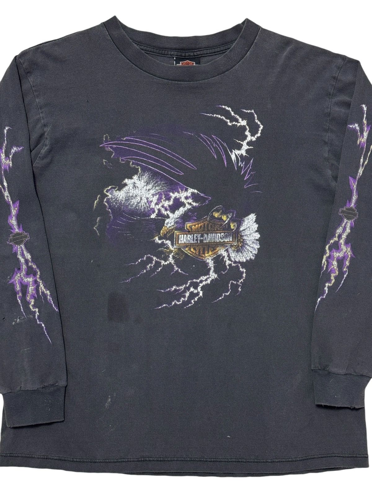 Harley Davidson Harley Davidson Faded Vintage Thunder Eagle Long Sleeve Tee Size US L / EU 52-54 / 3 - 5 Thumbnail