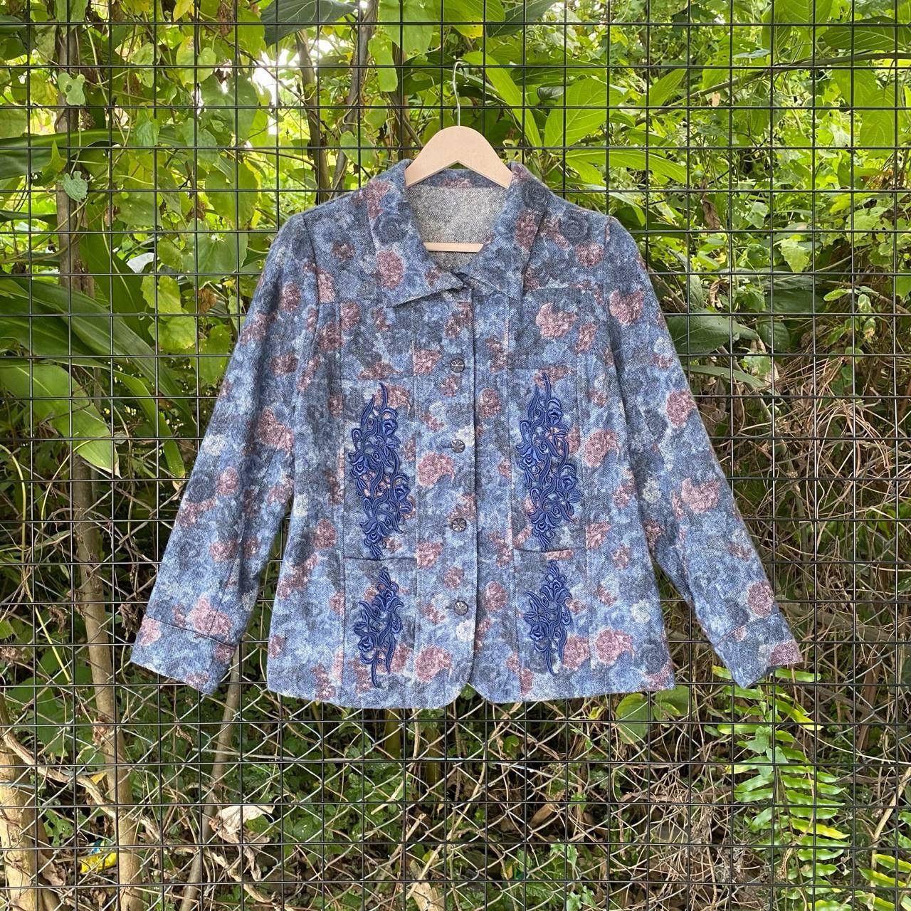 Flower Mountain × Japanese Brand × Vintage Vintage Flower Motive Button Up Coat Size M / US 6-8 / IT 42-44 - 1 Thumbnail
