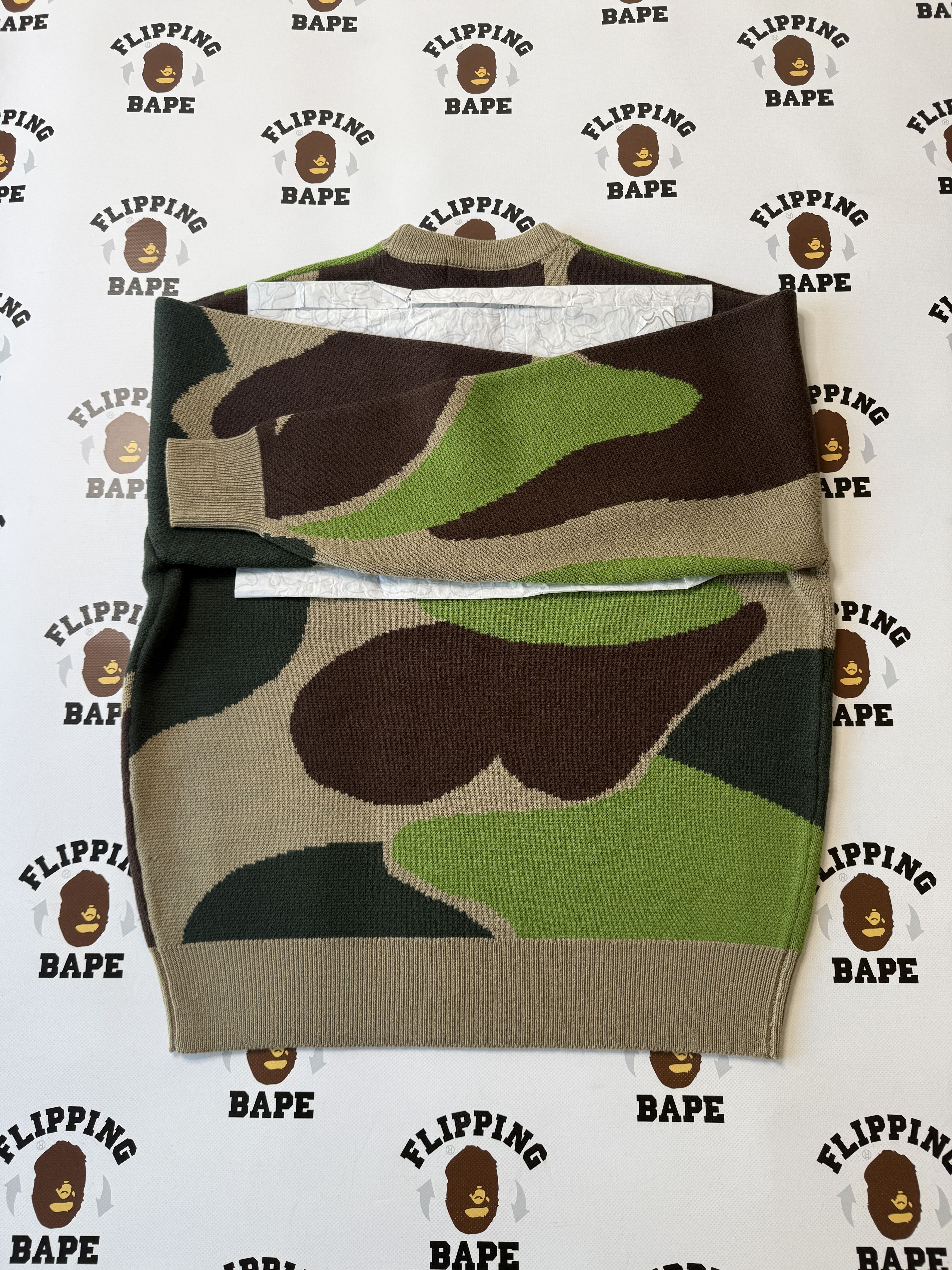 Bape BAPE MEGA ABC CAMO KNIT CREWNECK SWEATSHIRT Size US M / EU 48-50 / 2 - 12 Thumbnail