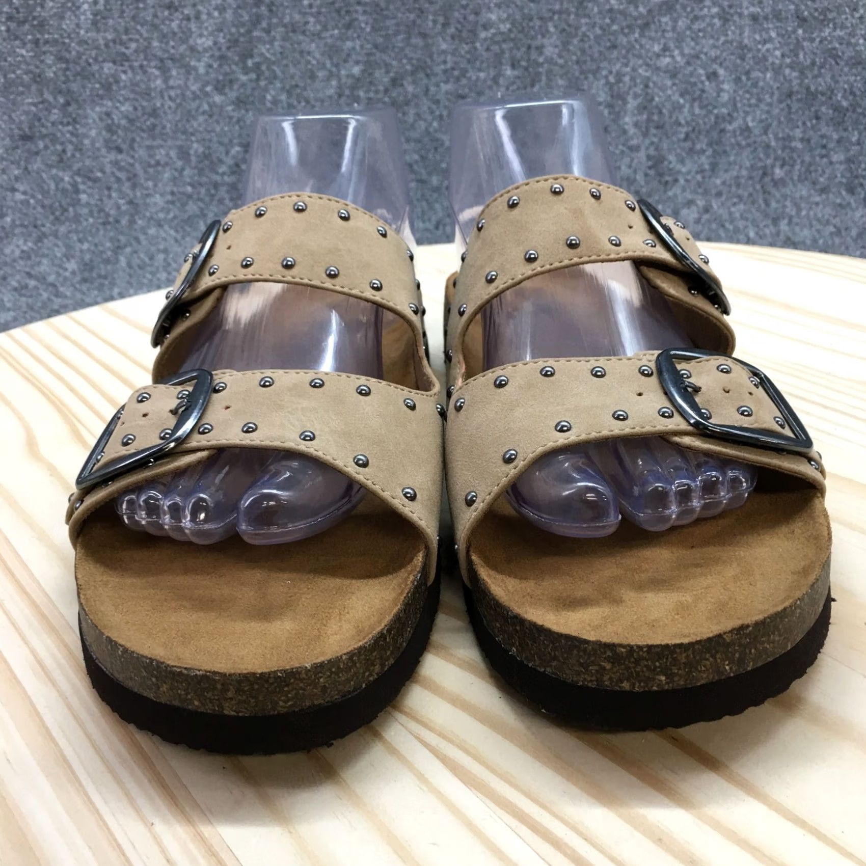 Vintage Universal Thread Sandals Womens 9 Casual Slip-On Buckle Brown Faux Suede Sandal Womens 9 Brown Slip-On Buckle Sandal Casual Size US 9 / IT 39 - 5 Thumbnail
