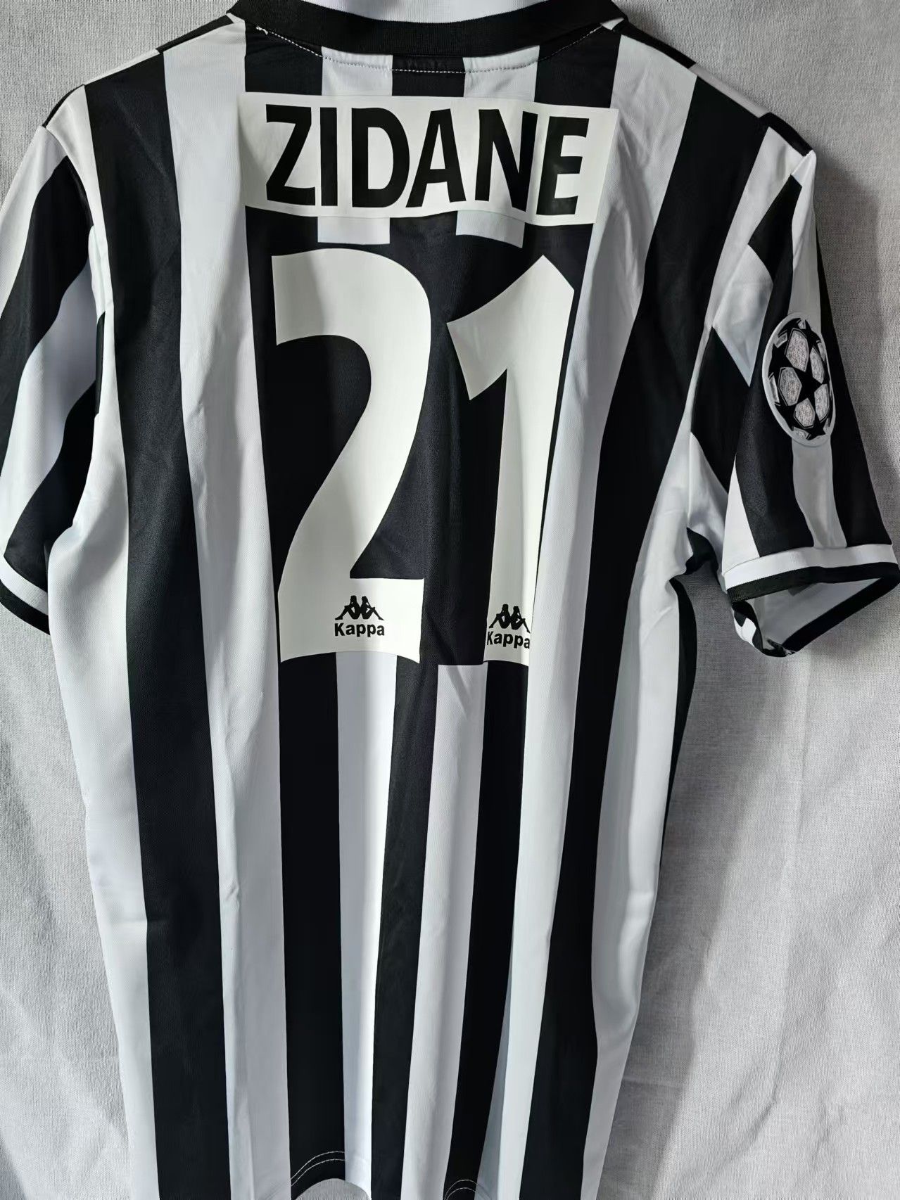 【美品】Kappa ZIDANE 21 Kappa Juventus Zidane #21 1999/2000 Soccer Jersey Fits Mens