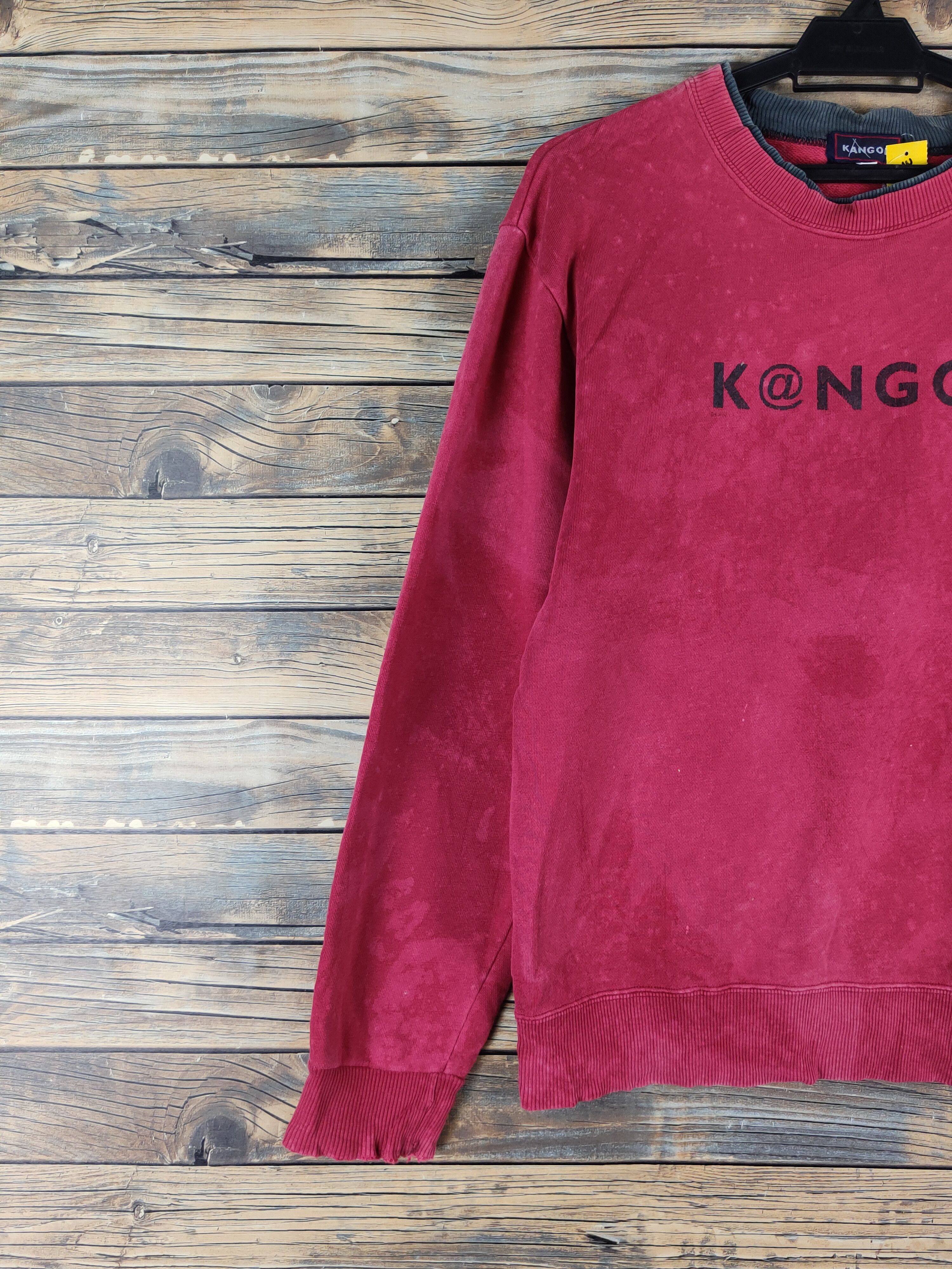 Japanese Brand × Kangol × Vintage Kangol Red Faded vintage Sweatshirts #W1931 Size US M / EU 48-50 / 2 - 3 Thumbnail