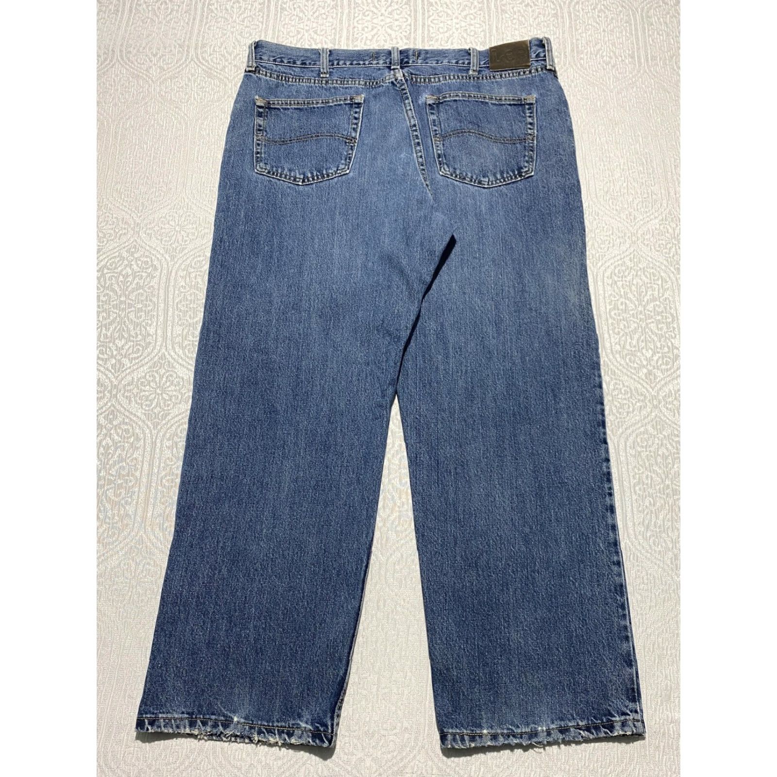 Lee Lee Relaxed Fit Jeans Mens 38x30 Blue 5-Pocket Denim 100% Cotton Straight Leg Size US 38 / EU 54 - 6 Thumbnail