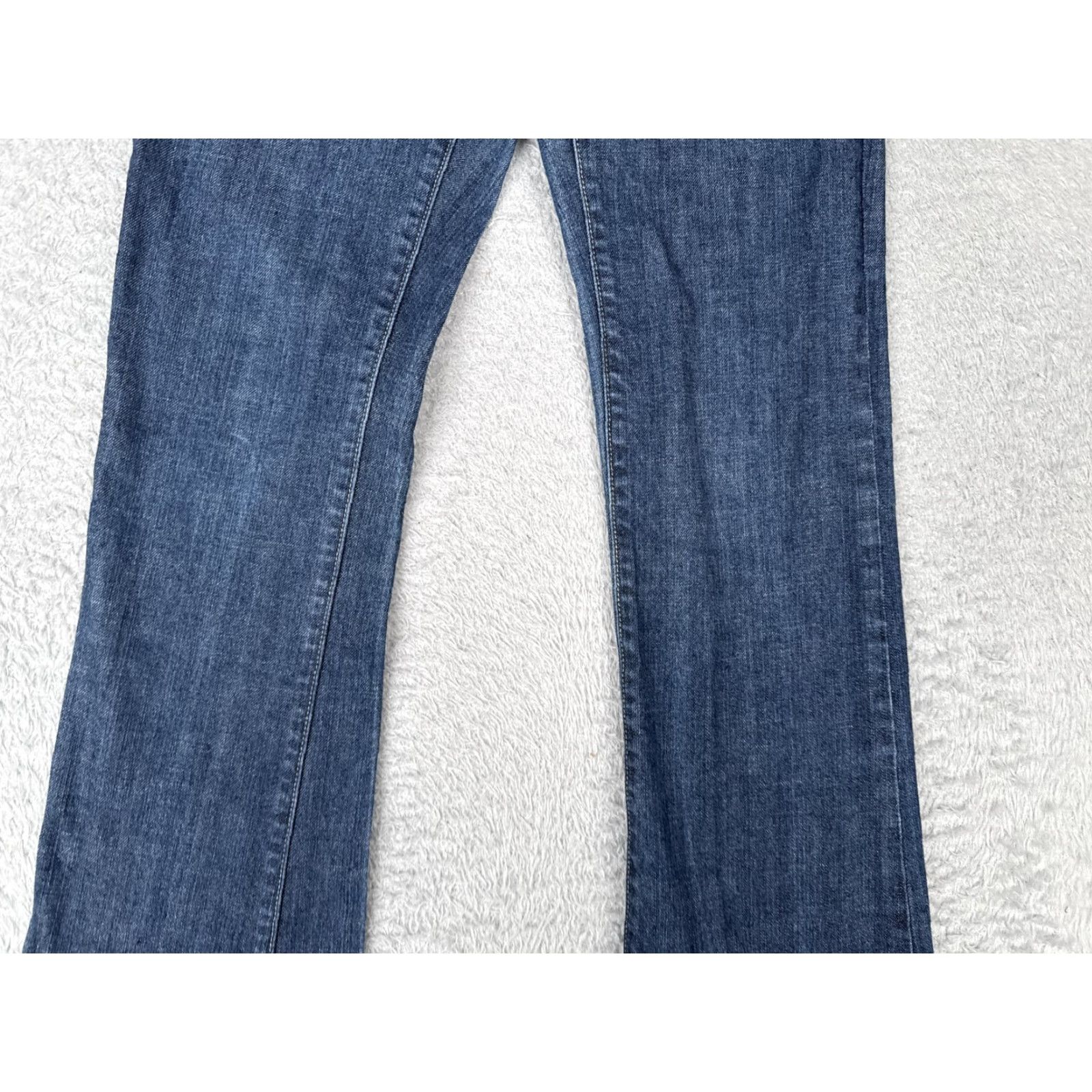 Vintage Salt Works Broadway Jeans 27x32 Blue Denim Bootcut Low Rise Stretch Casual 90s Bohemian Women Size 27" / US 4 / IT 40 - 3 Thumbnail