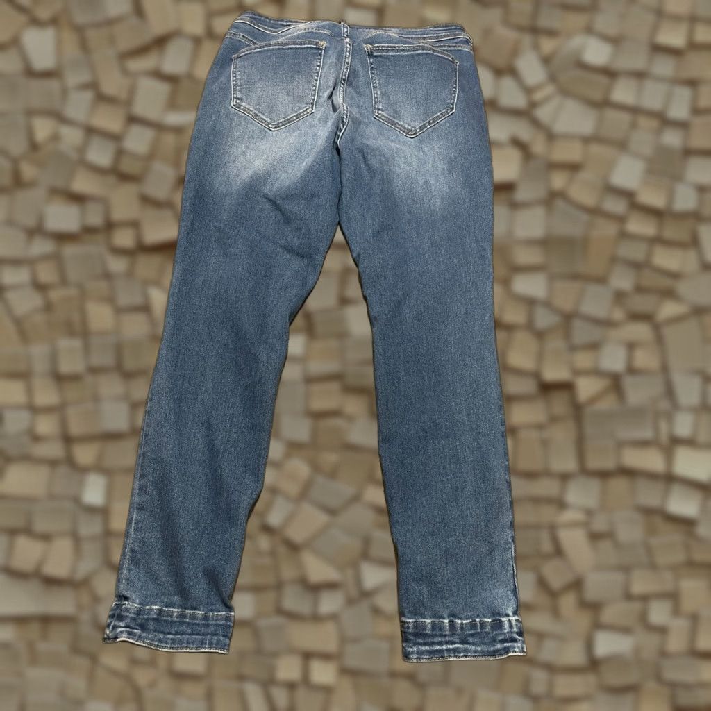Vintage Glitzy Girlz Jeans Women's Size 14 Blue Denim Distressed Frayed Hem Pocket Size 36" / US 14 / IT 50 - 1 Thumbnail