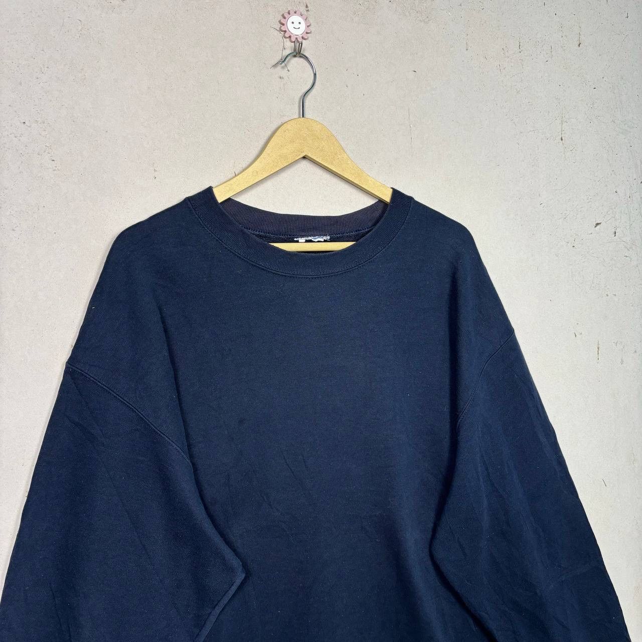 Champion Vintage 90s Champion Navy Crewneck Sweatshirt Boxy Oversized Size US XL / EU 56 / 4 - 3 Thumbnail