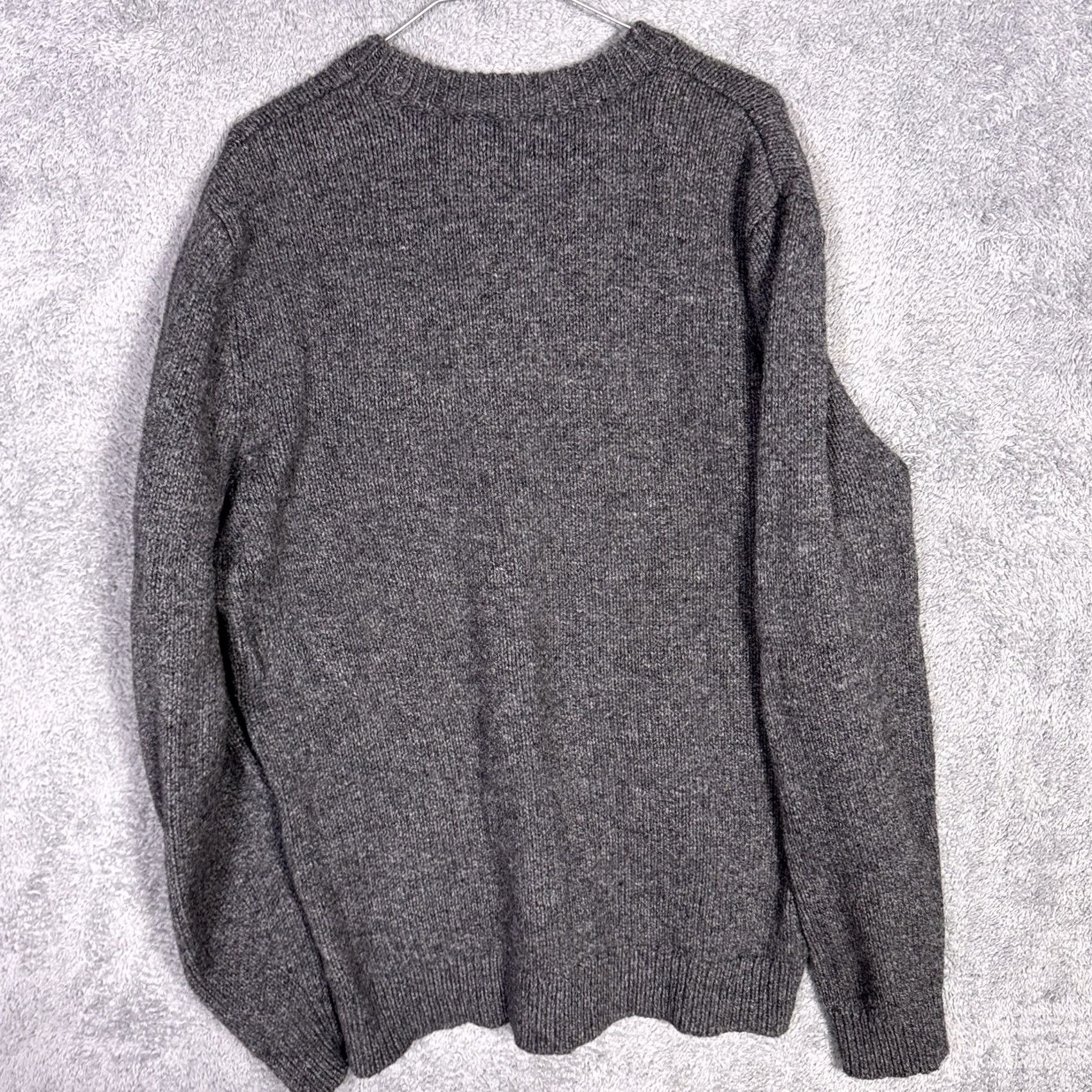 Vintage L.L. Bean Sweater Mens XLT XL Tall Fisherman Knit Pullover Jumper Ragg Lambswool Gray Size US XL / EU 56 / 4 - 7 Thumbnail