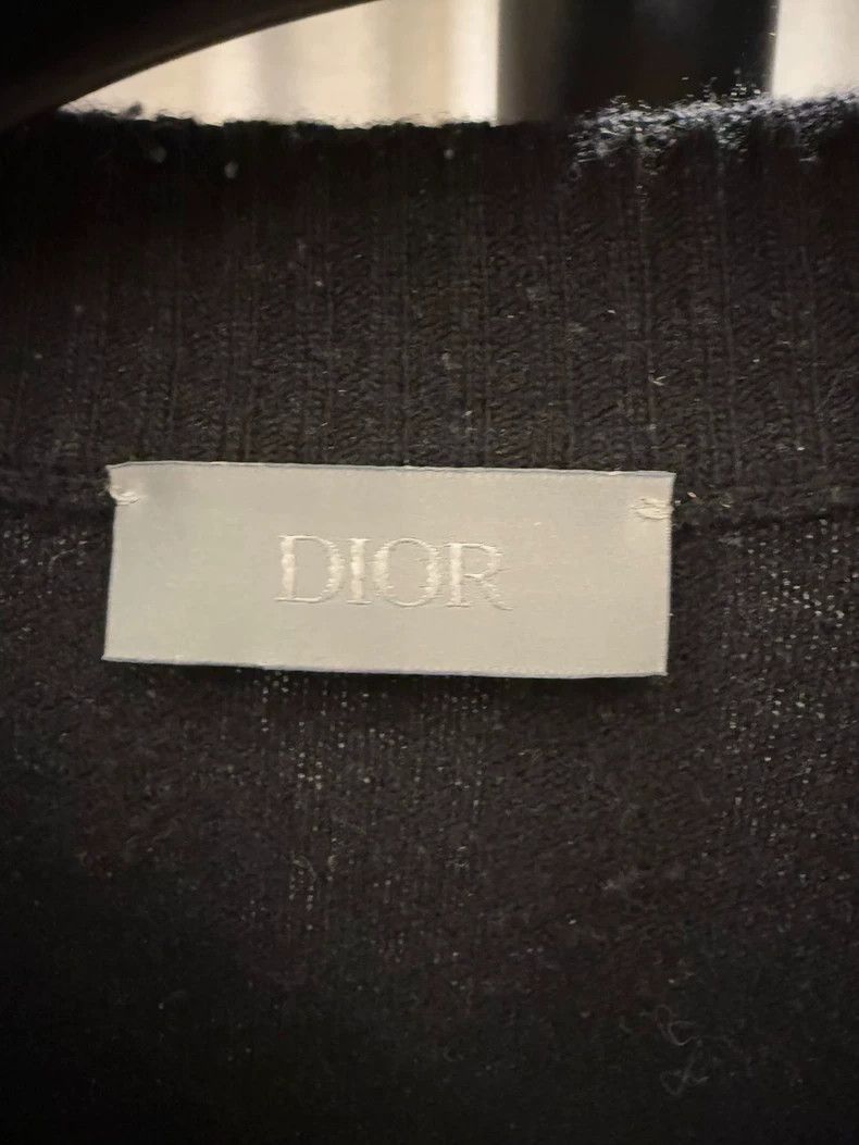 Dior Dior New slogan logo embroidered black sweater Size US XL / EU 56 / 4 - 3 Thumbnail