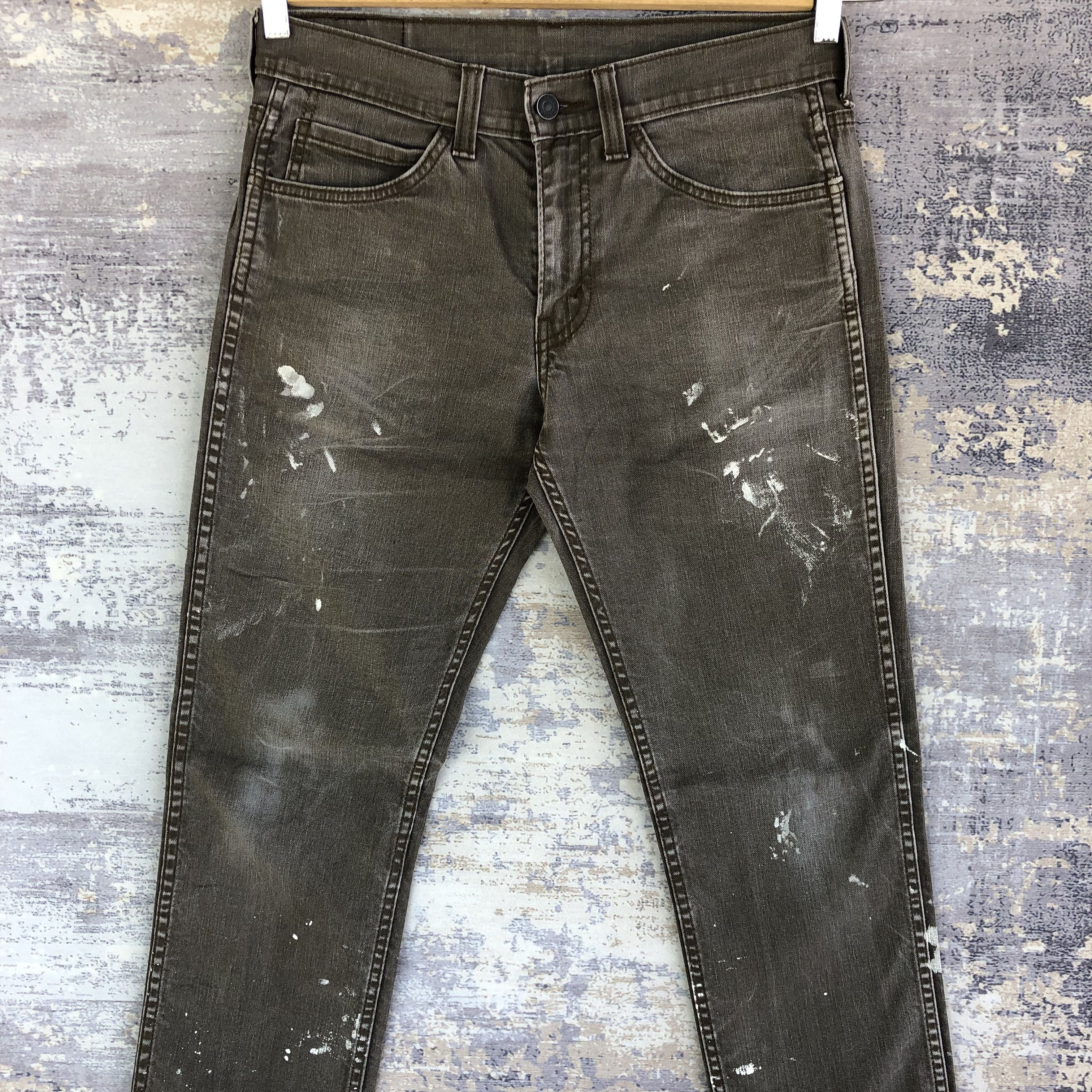 Levi's × Vintage Vintage Faded Black Levis 511 Paint Splatter Ash GrayJeans Size US 30 / EU 46 - 3 Thumbnail