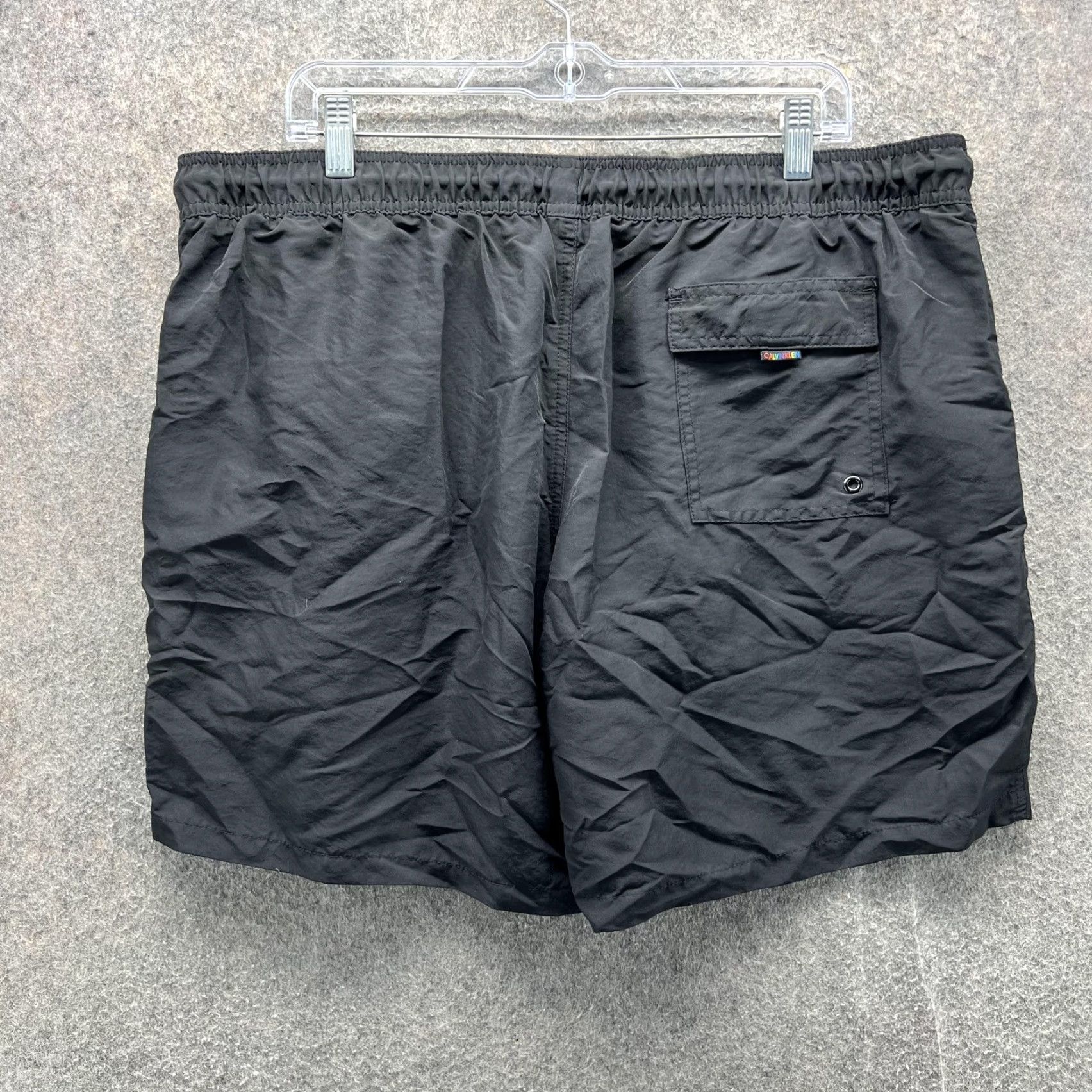 Calvin Klein Calvin Klein Swim Trunks Shorts Mens XXL Black Rainbow Pride Logo Drawstring Size US 39 - 2 Thumbnail