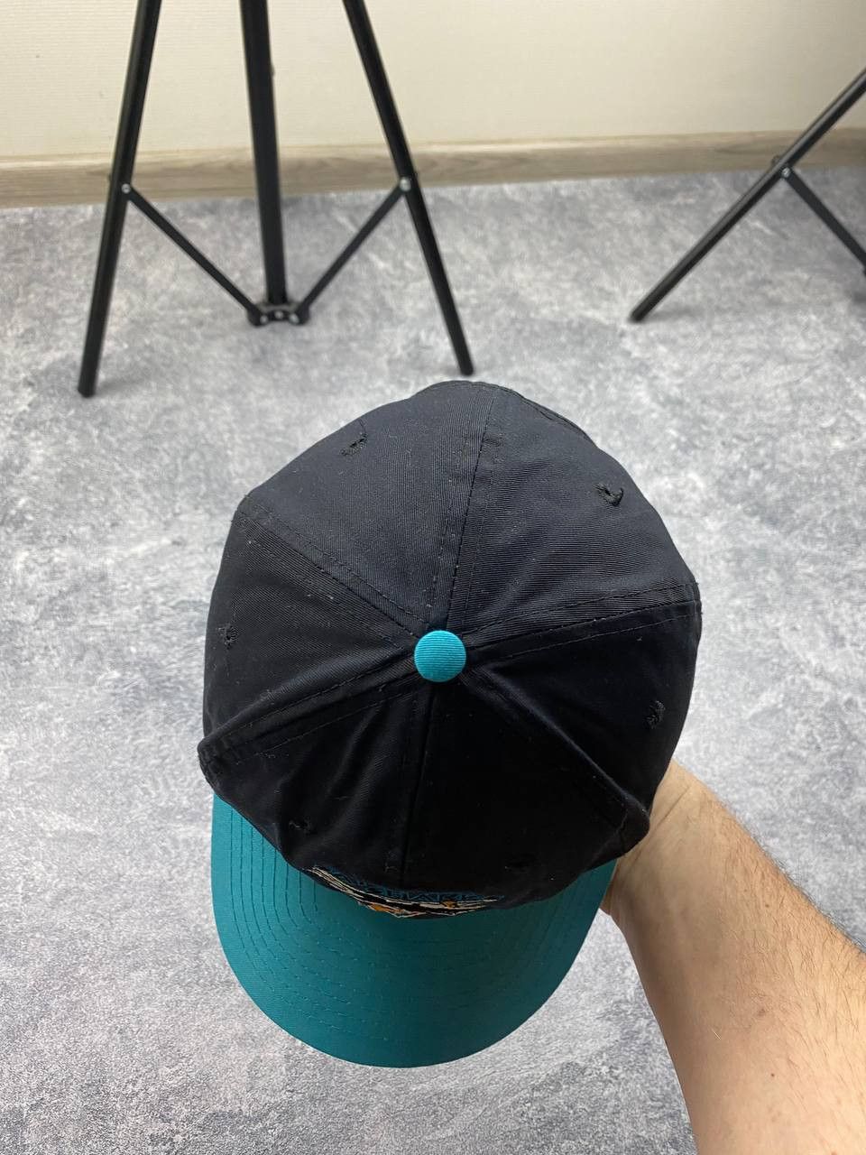 NHL × Vintage Vintage 90’s San Jose Sharks NHL Snap Back Hat Cap Size ONE SIZE - 4 Thumbnail
