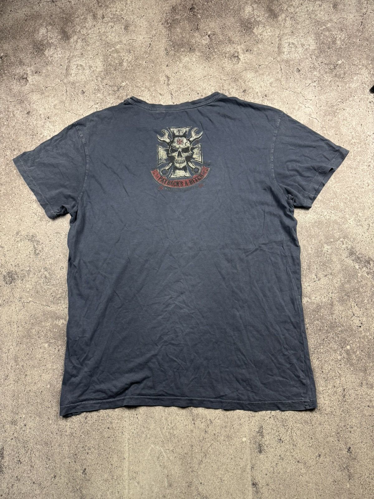 West Coast Choppers Vintage 00’s West Coast Choppers skull t-shirt rare retro Size US L / EU 52-54 / 3 - 7 Thumbnail