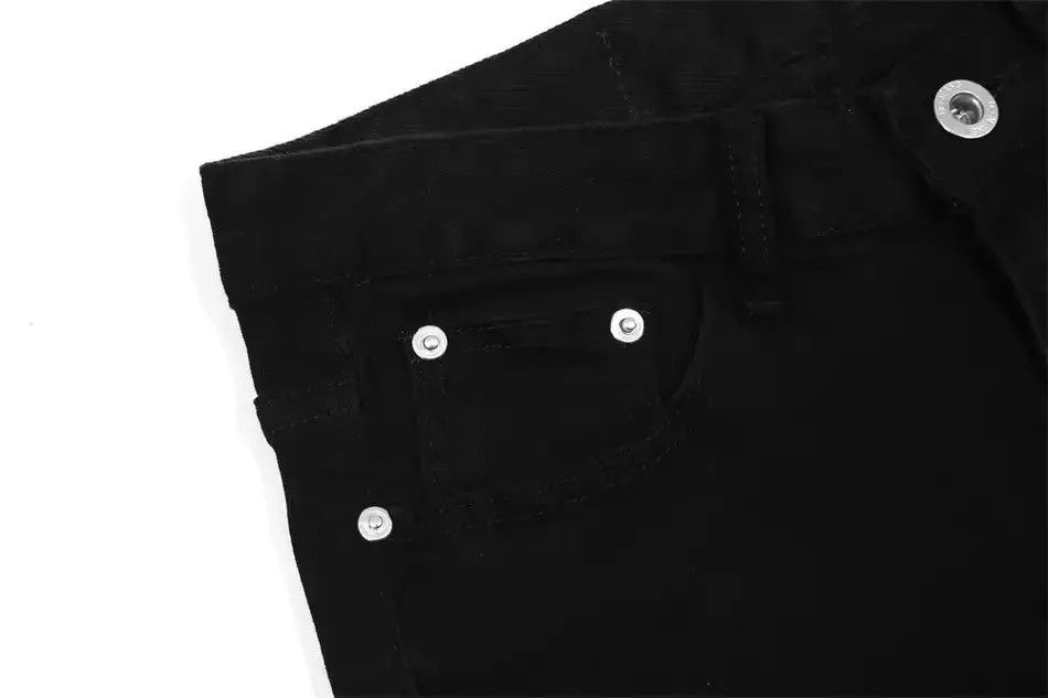 Japanese Brand × Jean Retro Design Skinny Straight Hole Jeans Pants Y2k Size US 30 / EU 46 - 4 Thumbnail