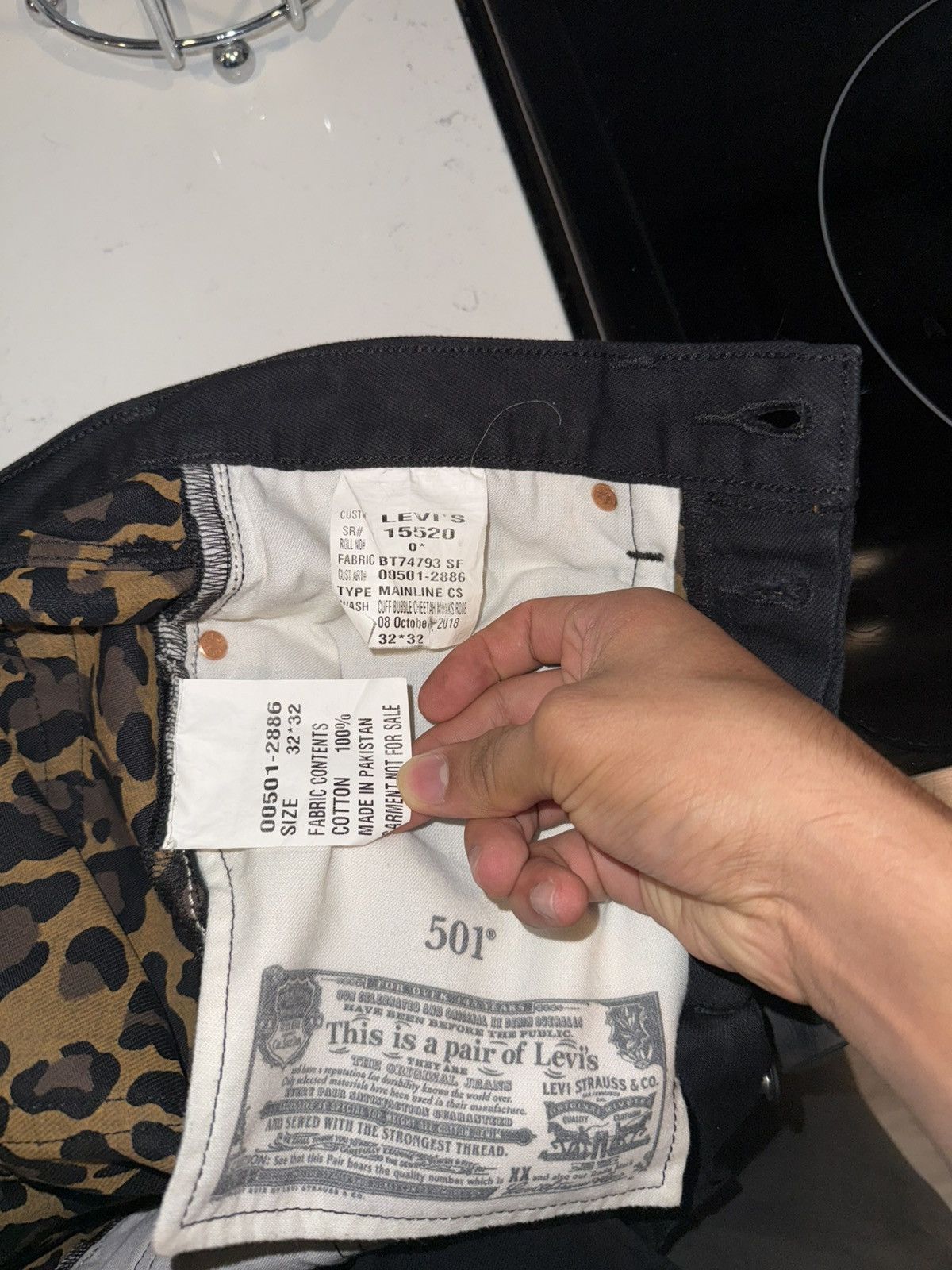 Levi's Levi’s 501 Sample Jeans – Rare Cheetah Print “Not For Sale” Size US 32 / EU 48 - 2 Thumbnail