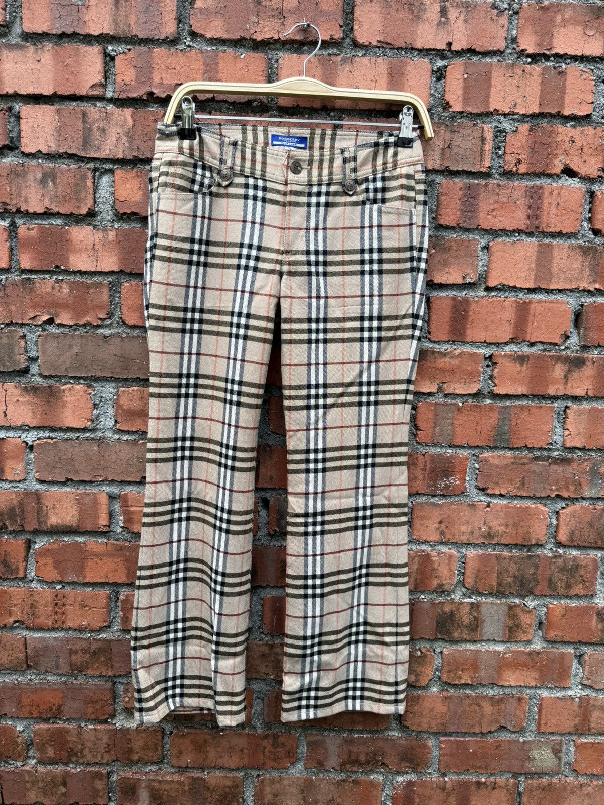 Burberry W30x27 Burberry checked blue label made in JAPAN Size 30" / US 8 / IT 44 - 1 Thumbnail